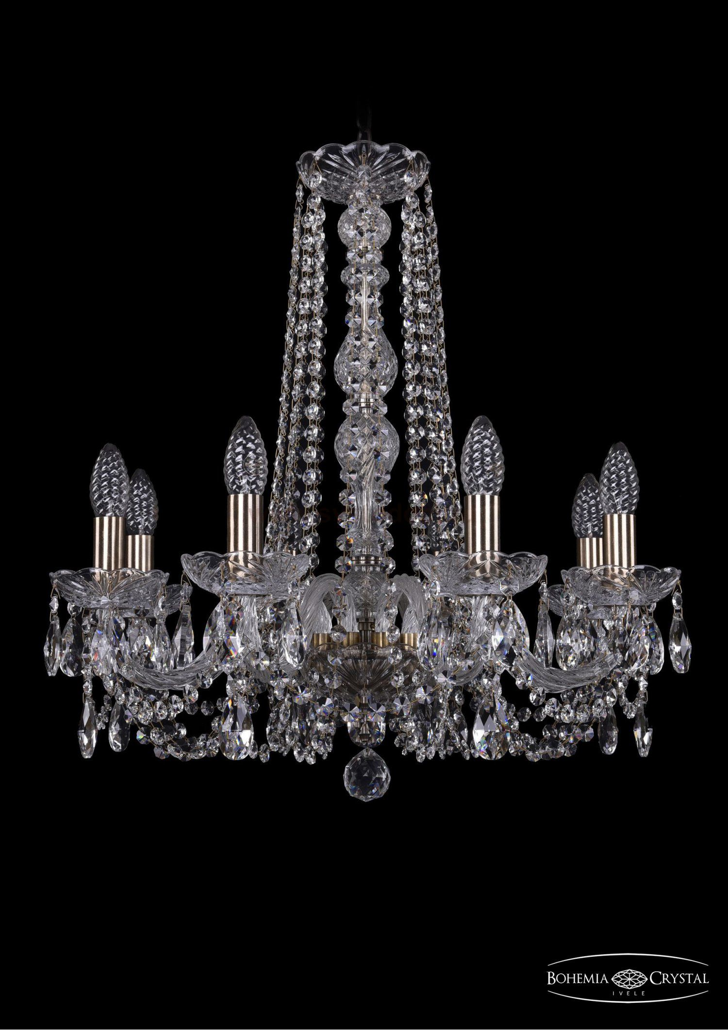 Люстра хрустальная Bohemia Ivele 1402/8/195/h-58/Pa