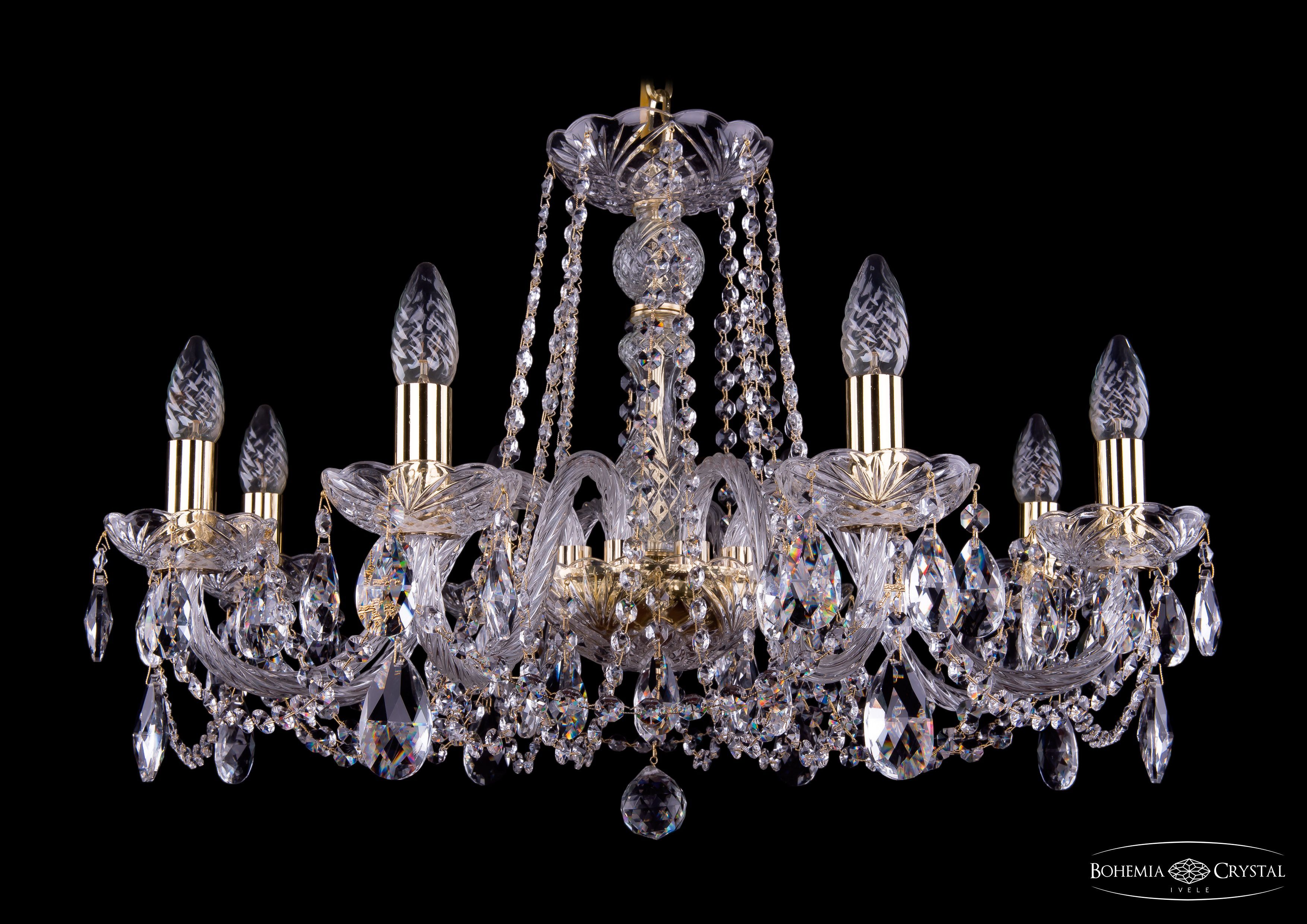 Люстра хрустальная Bohemia Ivele 1402/8/240/G
