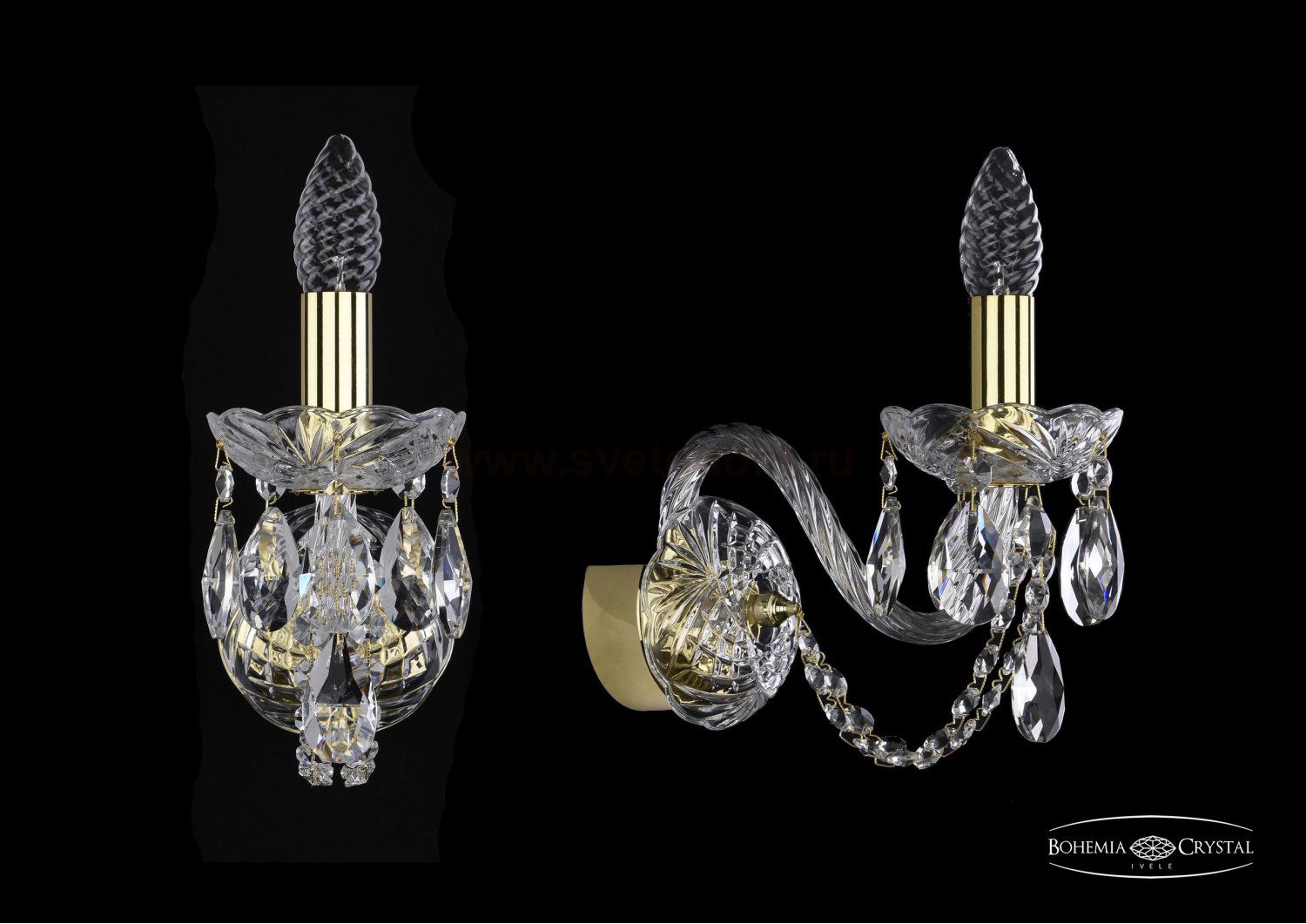 Светильник настенный бра Bohemia Ivele 1402B/1/160/G