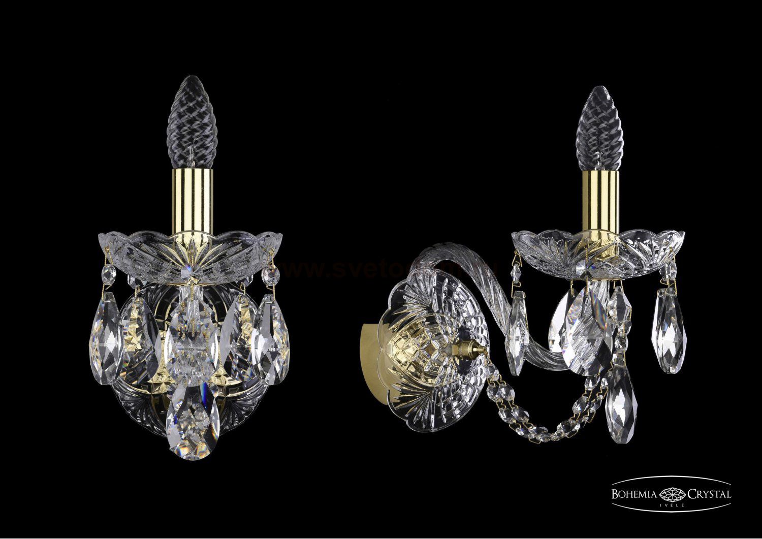 Светильник настенный бра Bohemia Ivele 1402B/1/160/XL/G