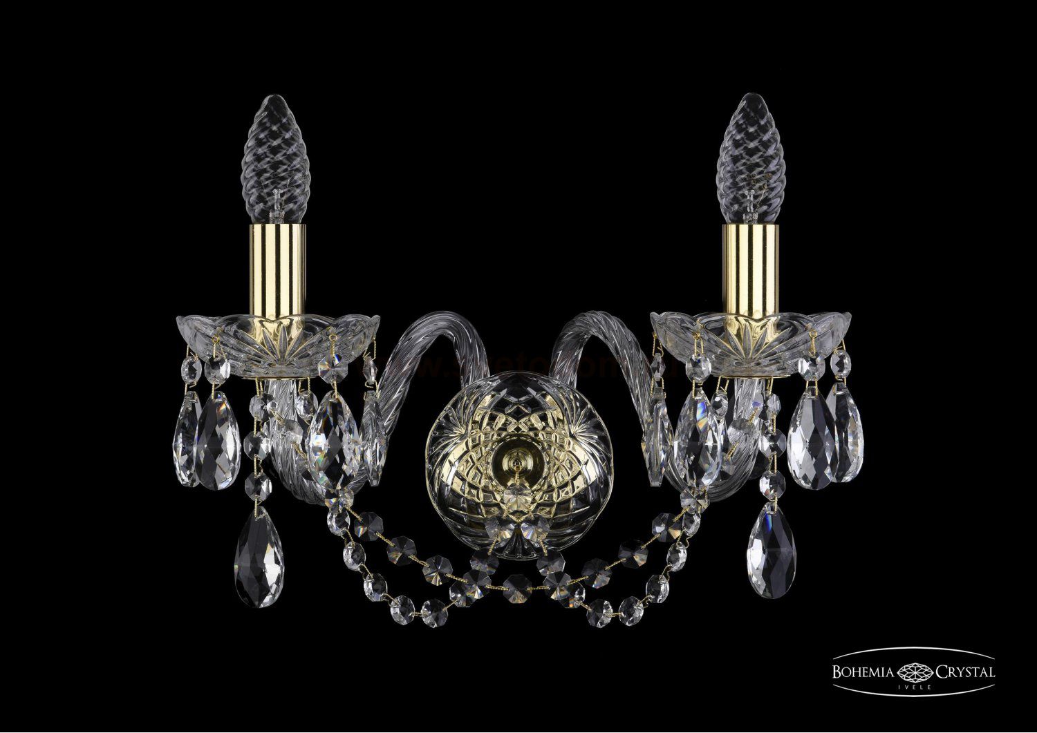 Светильник настенный бра Bohemia Ivele 1402B/2/160/G