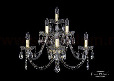 Светильник настенный бра Bohemia Ivele 1402B/3+2+1/240/XL/G
