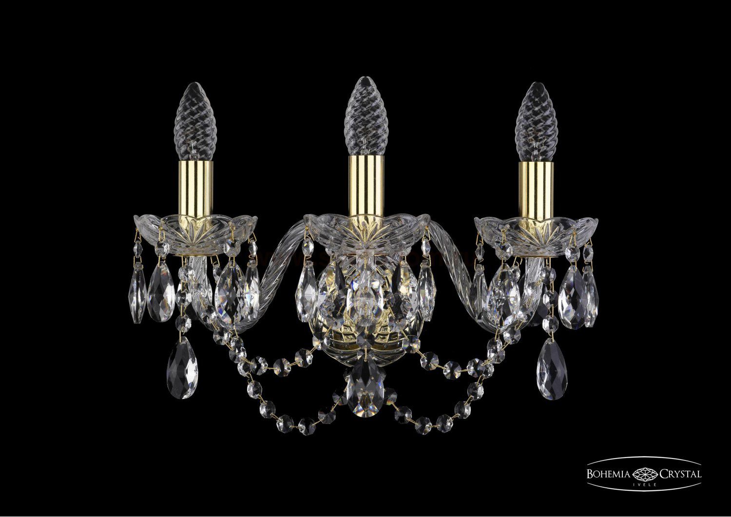 Светильник настенный бра Bohemia Ivele 1402B/3/160/G