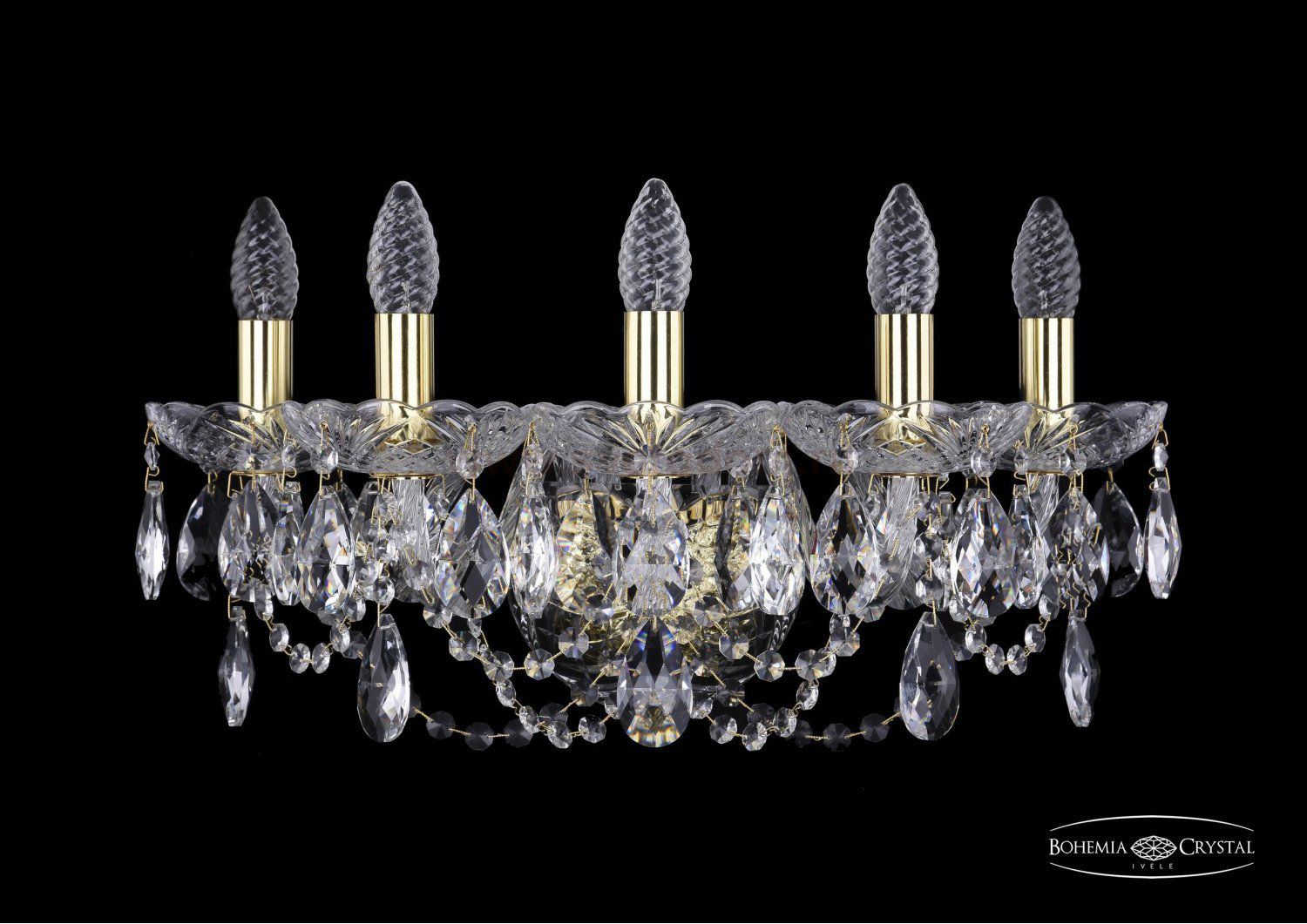 Светильник настенный бра Bohemia Ivele 1402B/5/160/XL/G