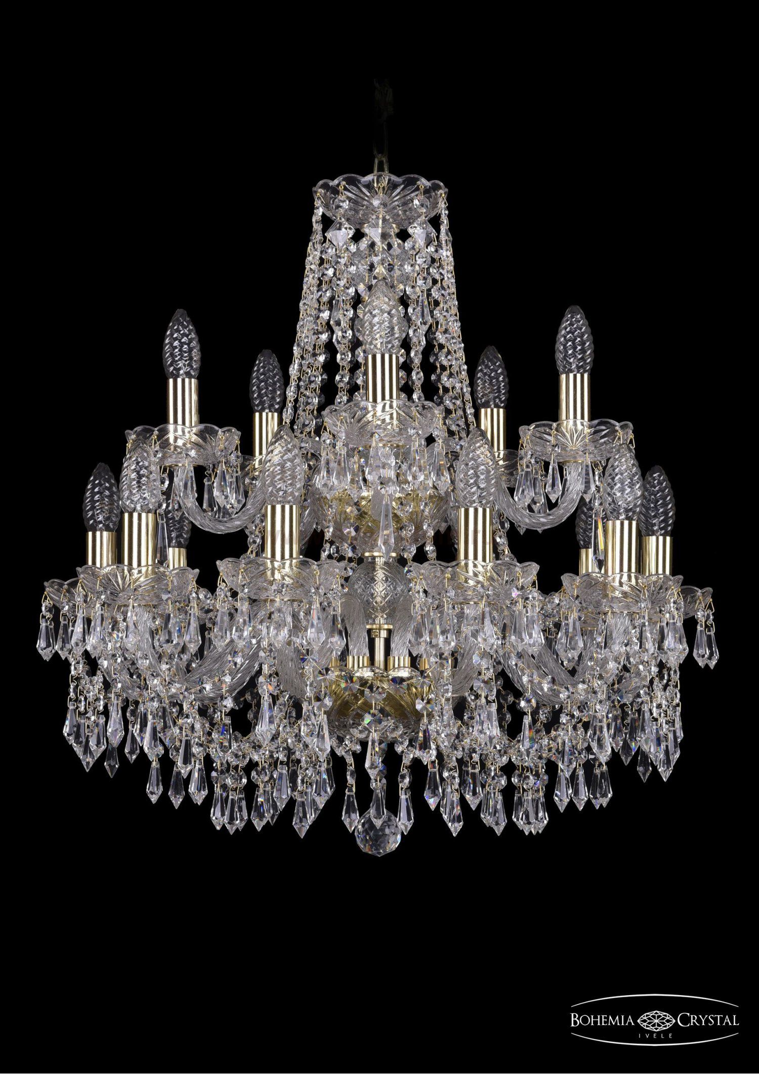 Люстра хрустальная Bohemia Ivele 1403/10+5/195/2d/G
