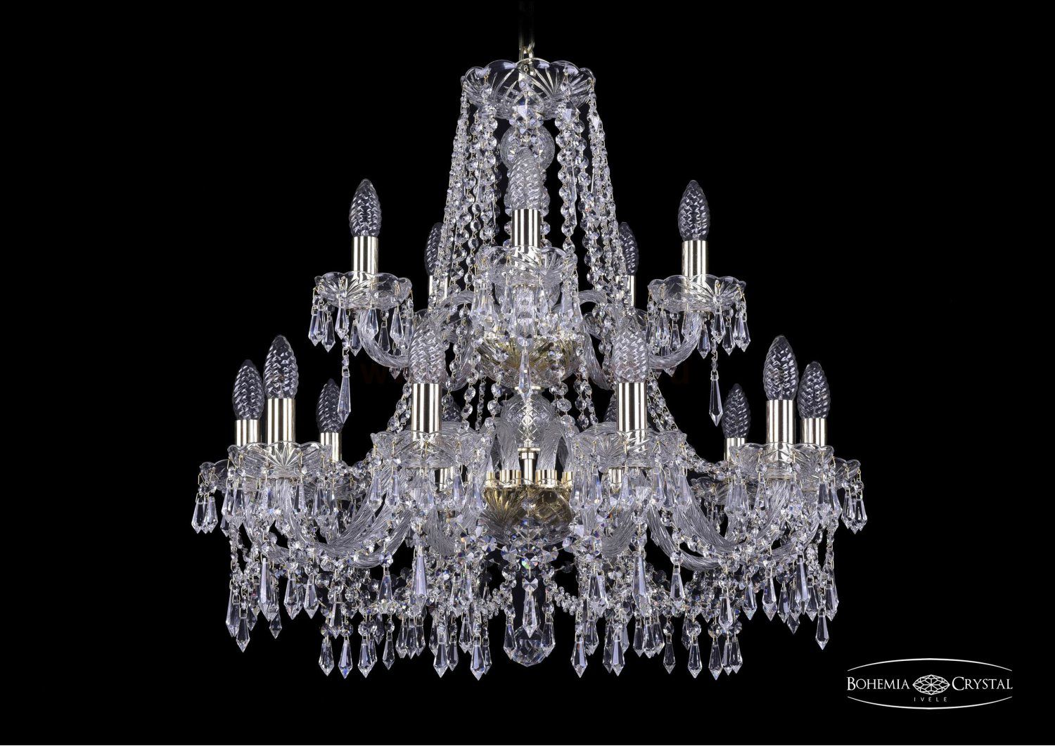 Люстра хрустальная Bohemia Ivele 1403/10+5/240/2d/G