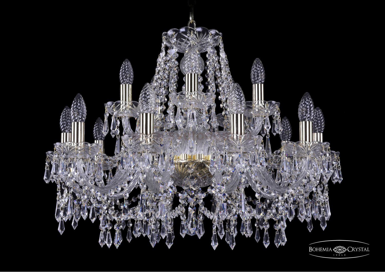 Люстра хрустальная Bohemia Ivele 1403/10+5/240/G