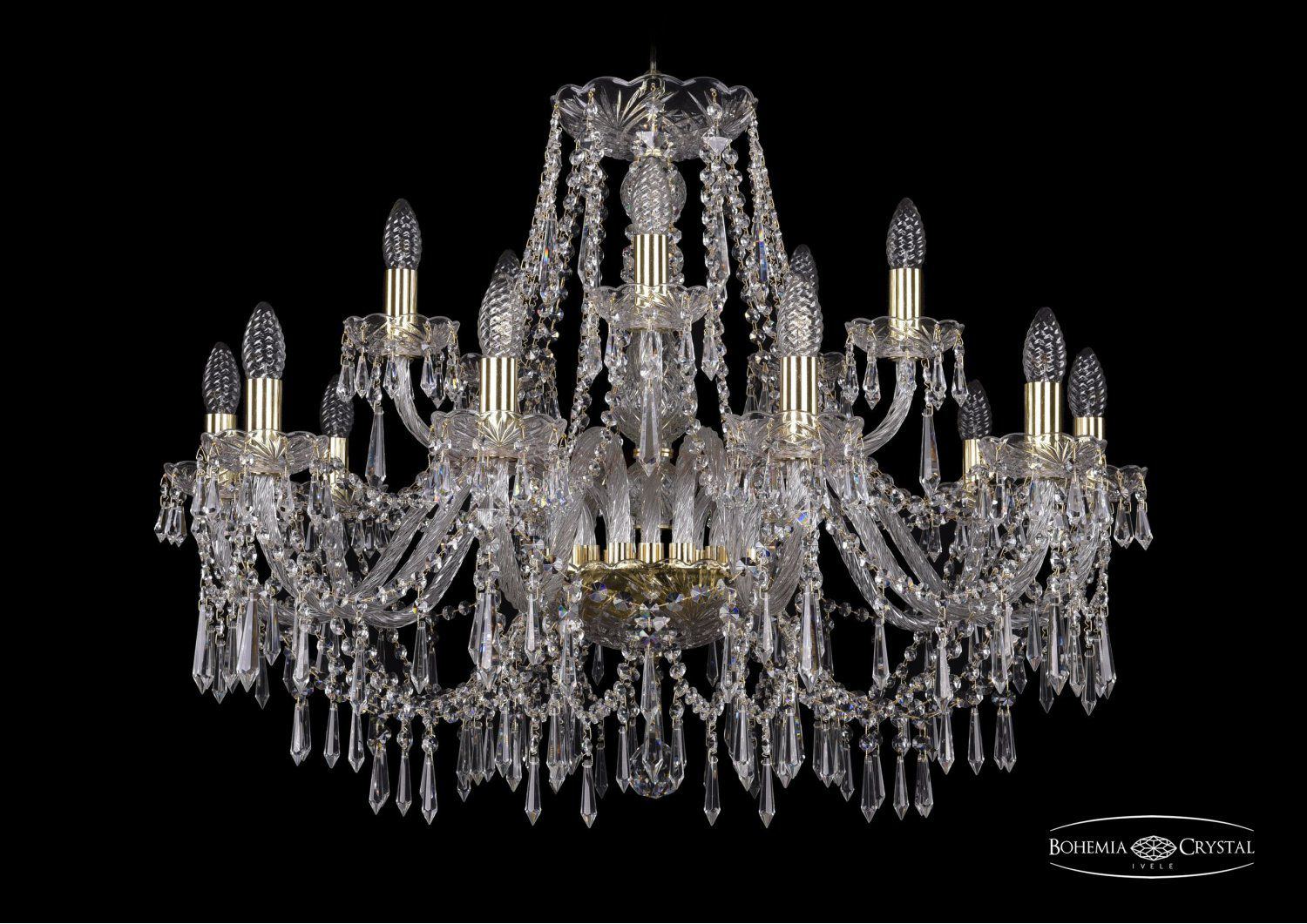 Люстра хрустальная Bohemia Ivele 1403/10+5/300/G