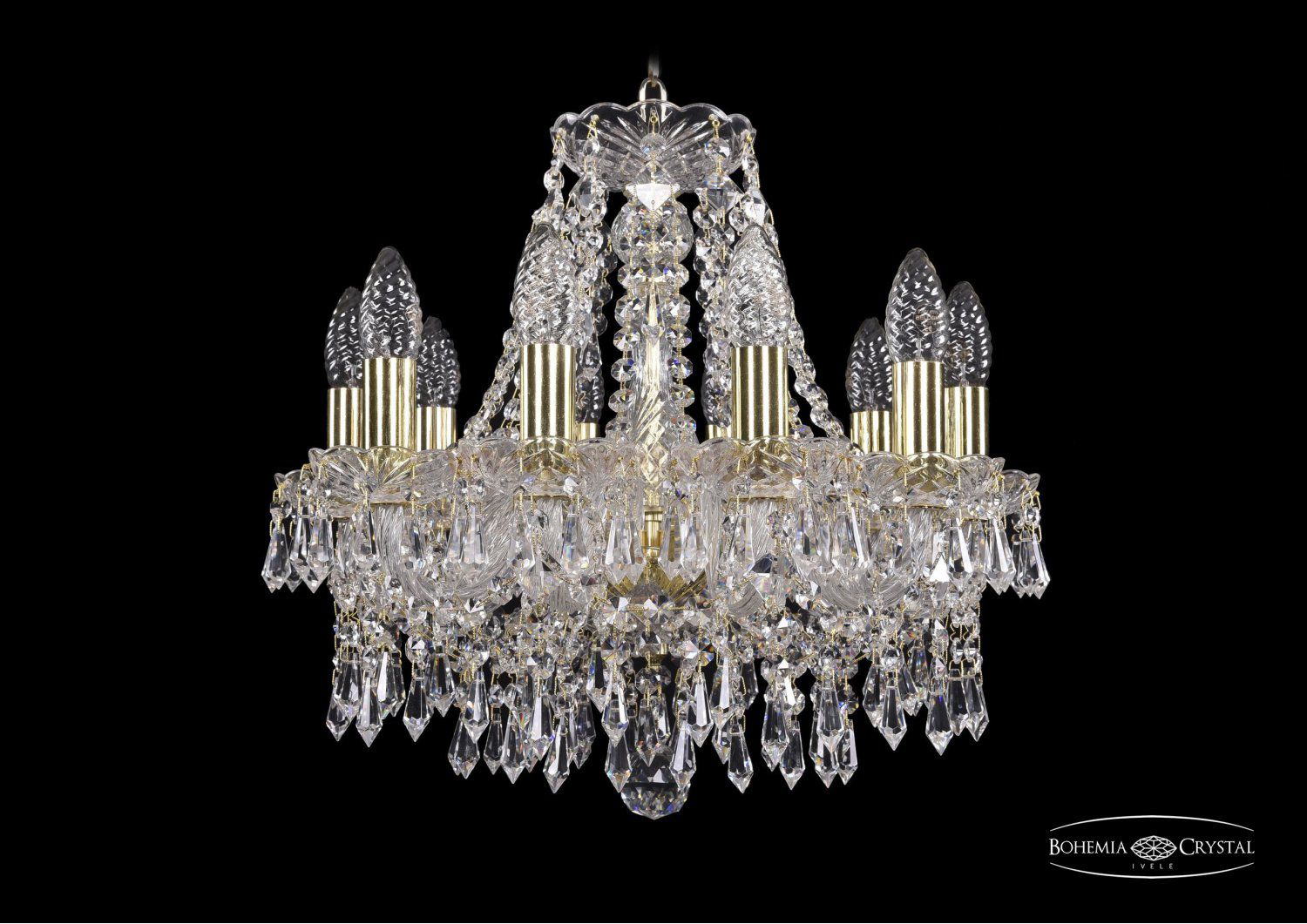 Люстра хрустальная Bohemia Ivele 1403/10/141/G