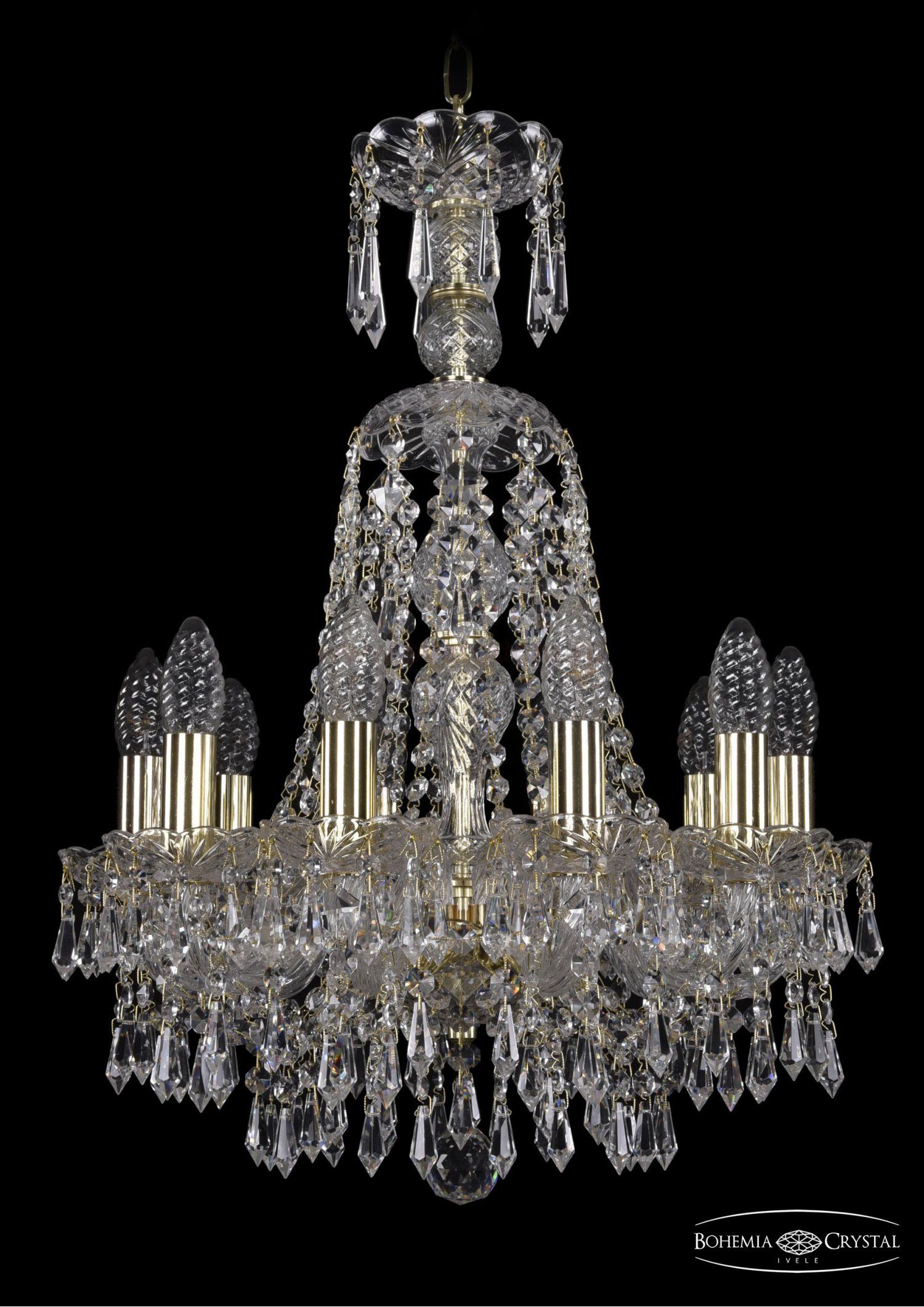 Люстра хрустальная Bohemia Ivele 1403/10/141/XL-61/G