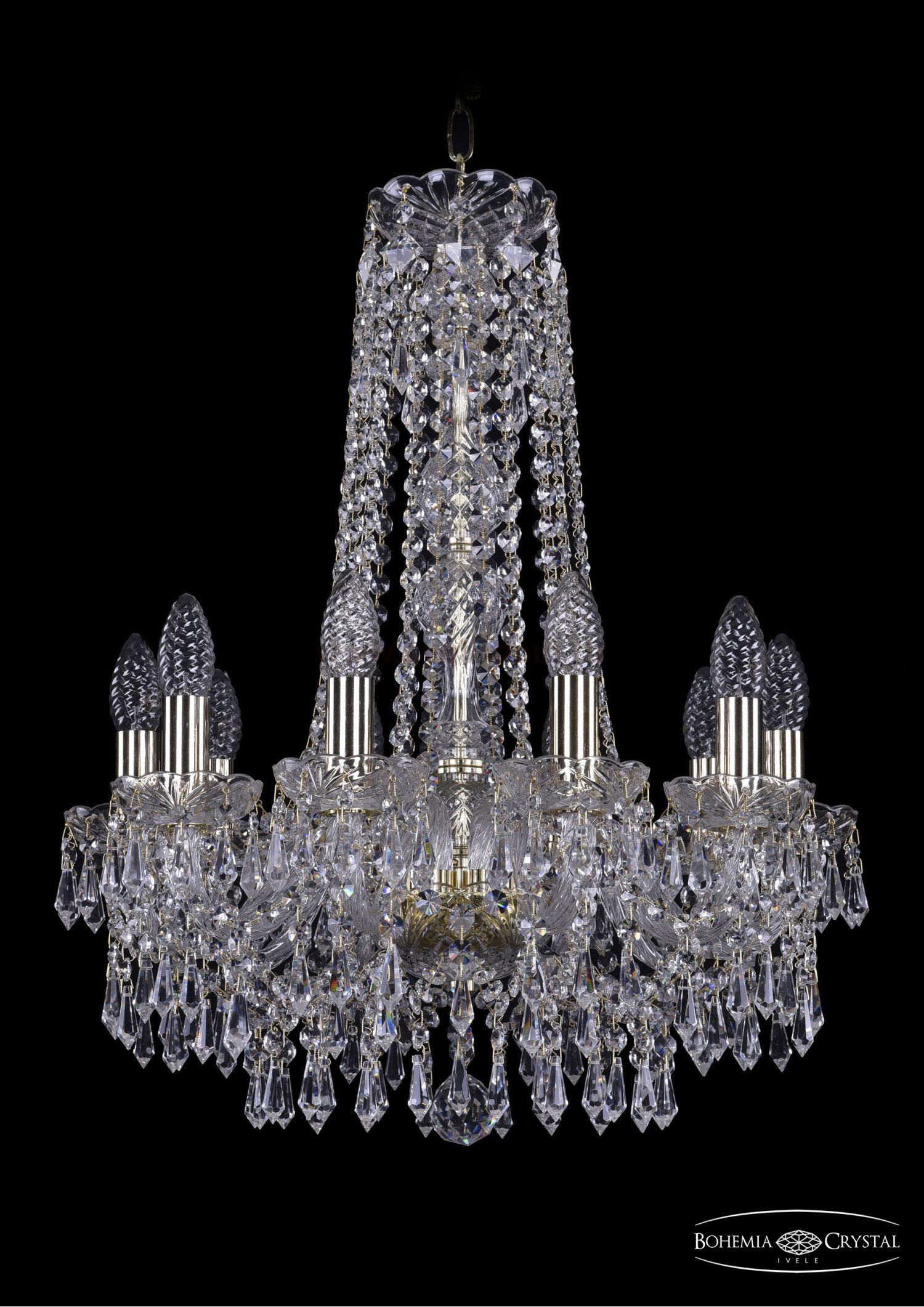 Люстра хрустальная Bohemia Ivele 1403/10/160/h-61/G