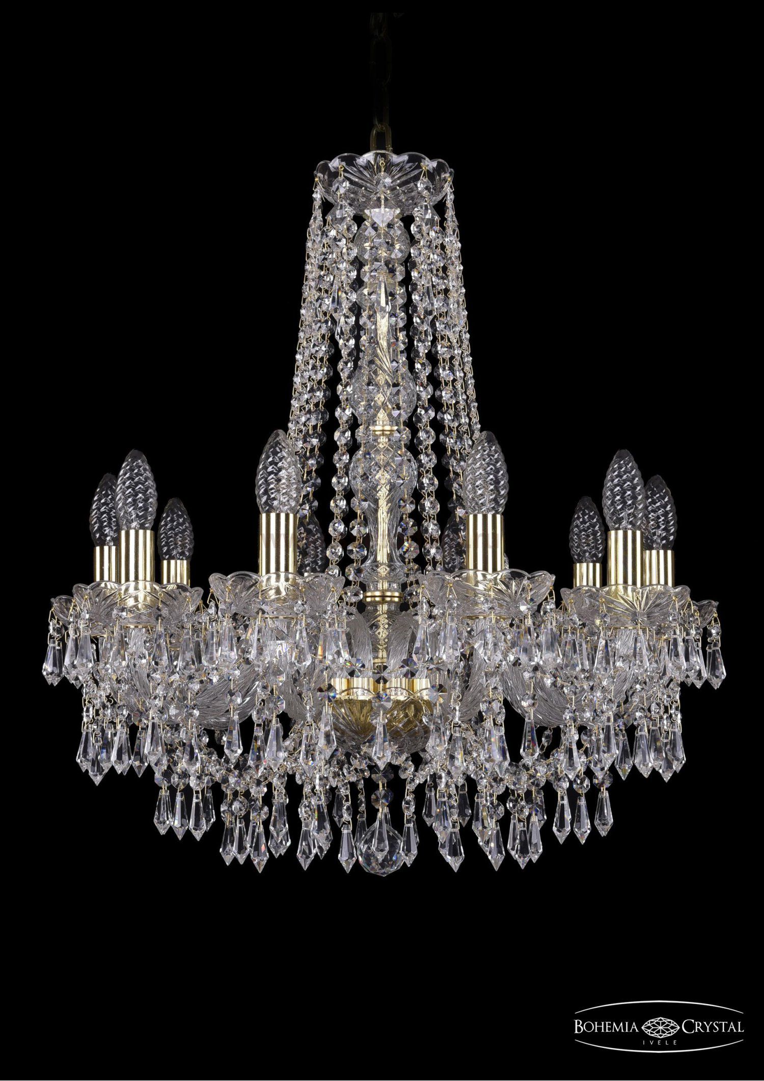 Люстра хрустальная Bohemia Ivele 1403/10/195/h-60/G