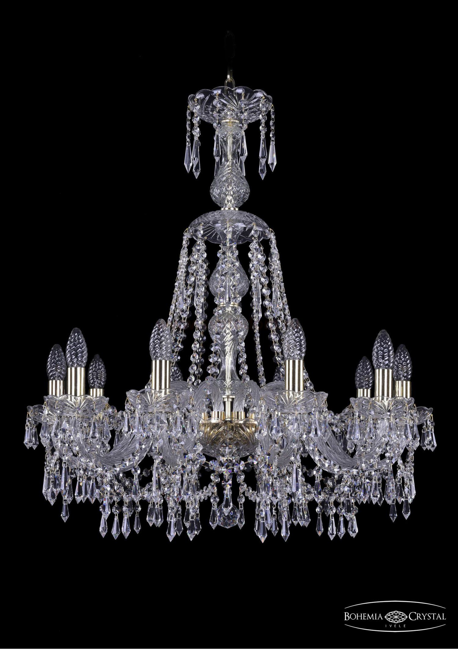 Люстра хрустальная Bohemia Ivele 1403/10/240/XL-75/G