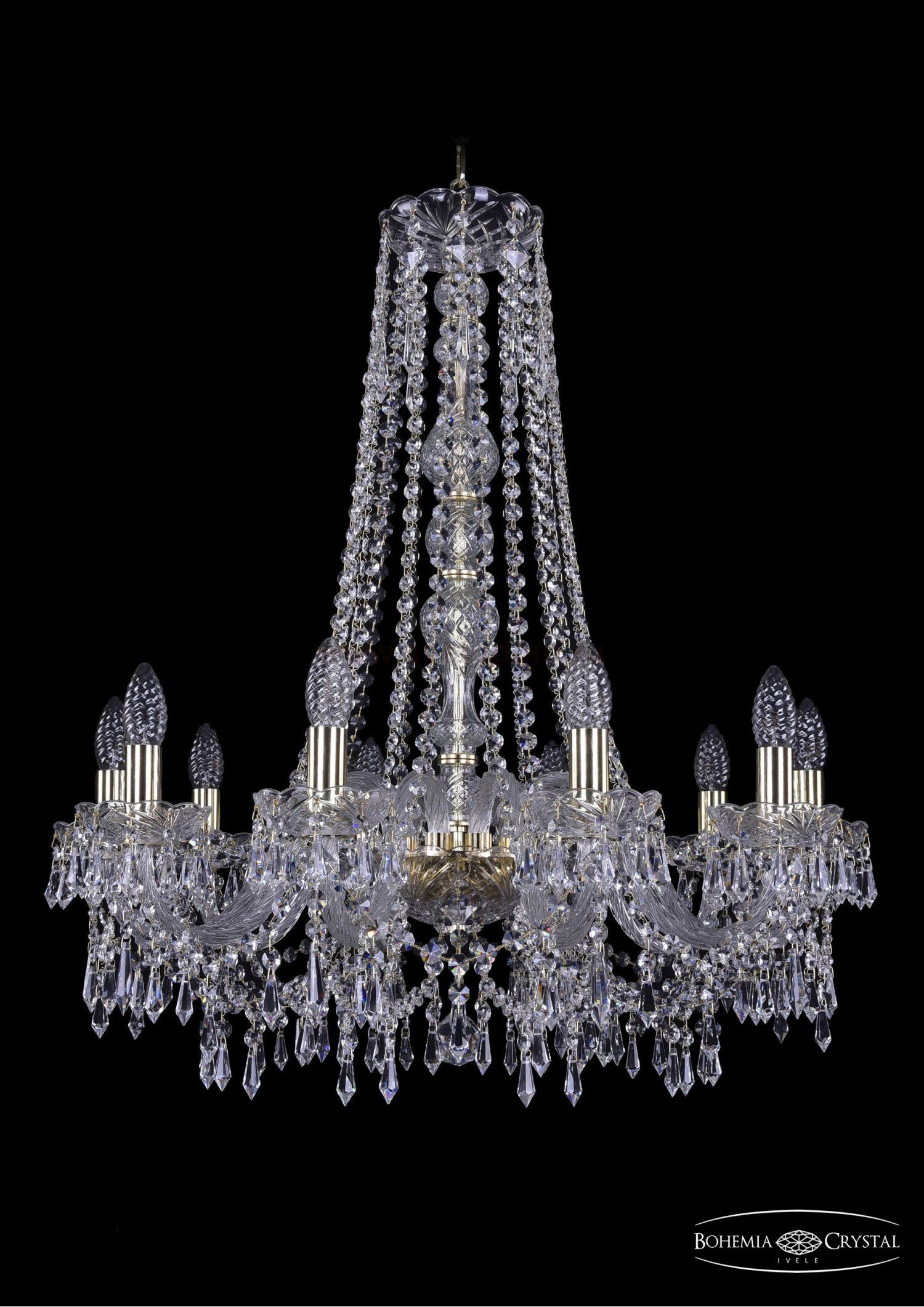 Люстра хрустальная Bohemia Ivele 1403/10/240/h-76/G
