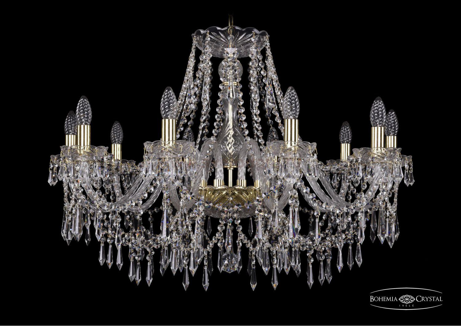 Люстра хрустальная Bohemia Ivele 1403/10/300/G