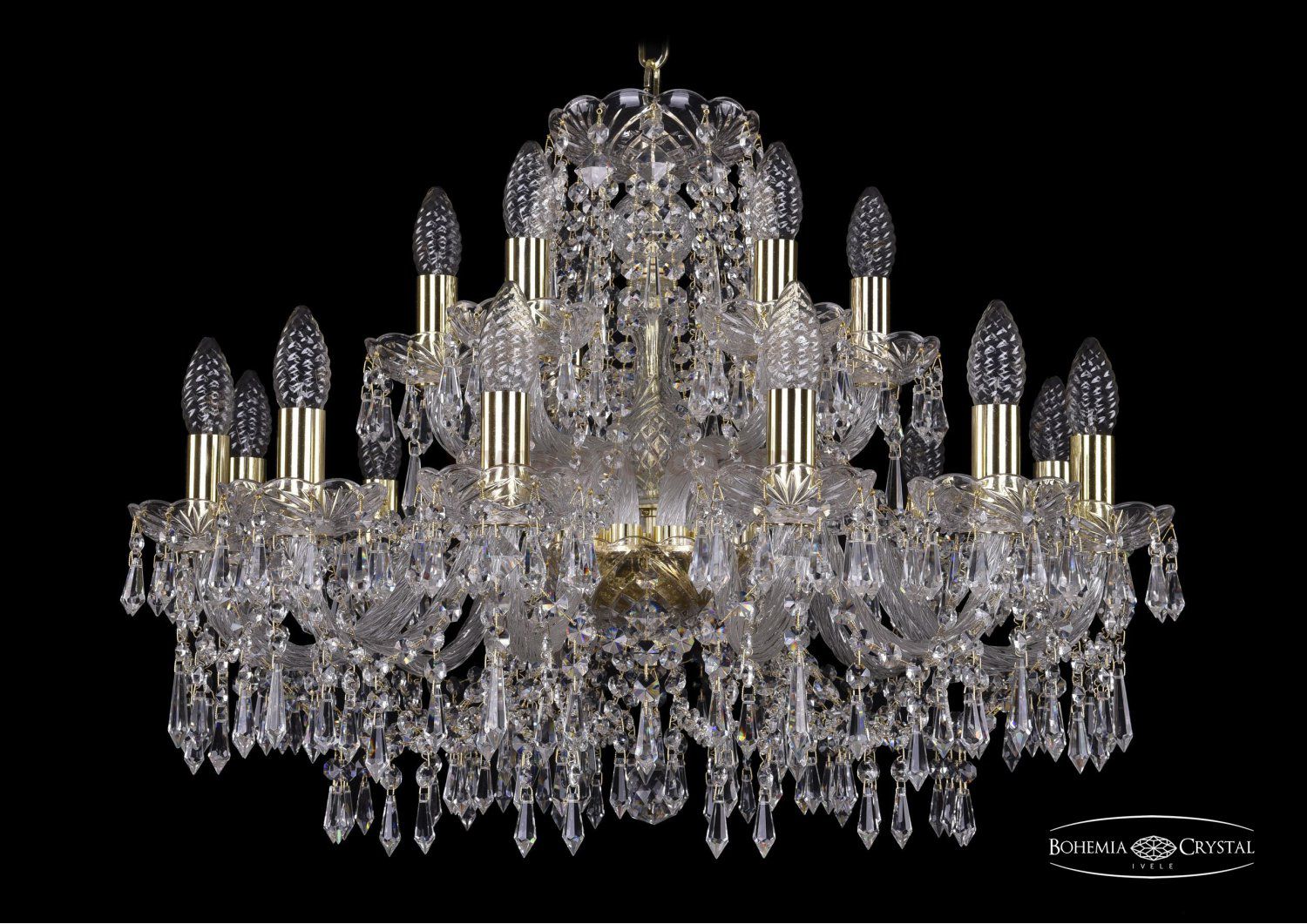 Люстра хрустальная Bohemia Ivele 1403/12+6/240/G