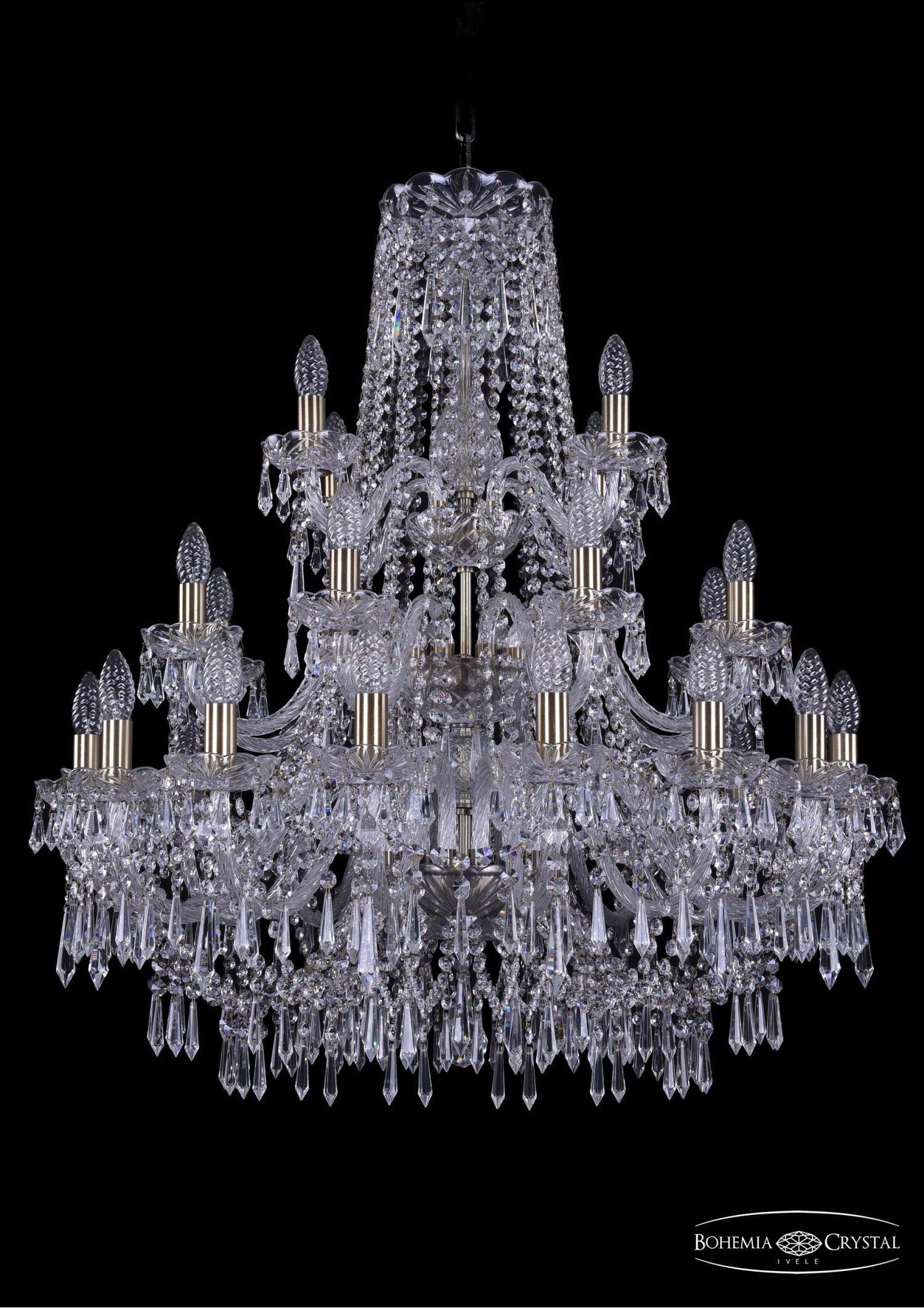 Большая Люстра хрустальная Bohemia Ivele 1403/16+8+4/300/3d/Pa