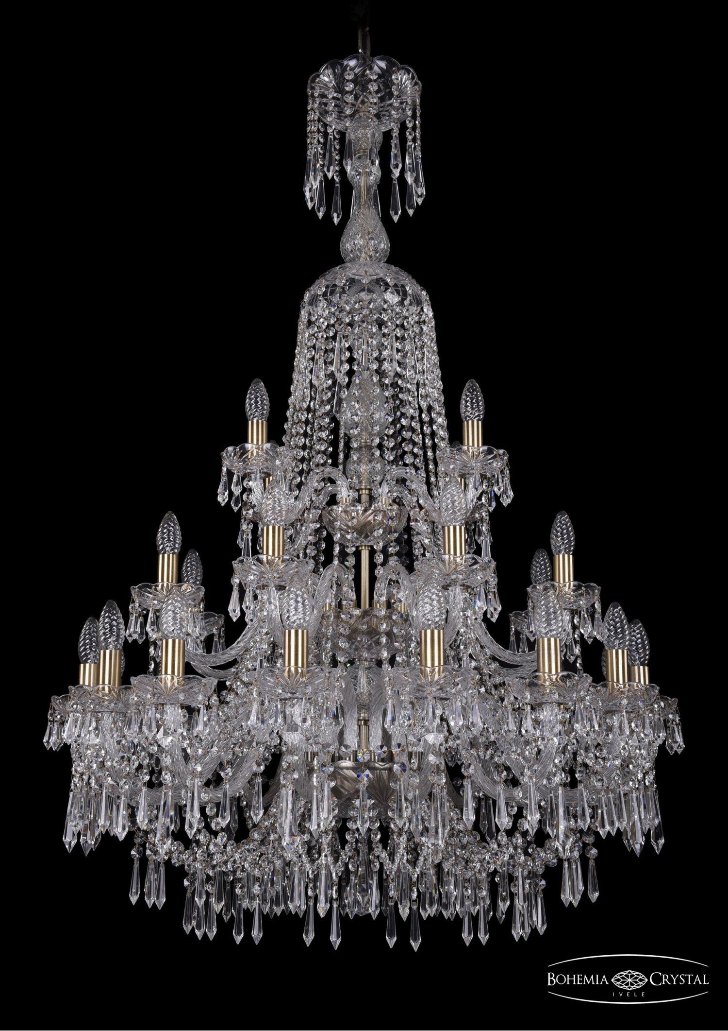 Люстра хрустальная Bohemia Ivele 1403/16+8+4/300/XL-131/3d/Pa