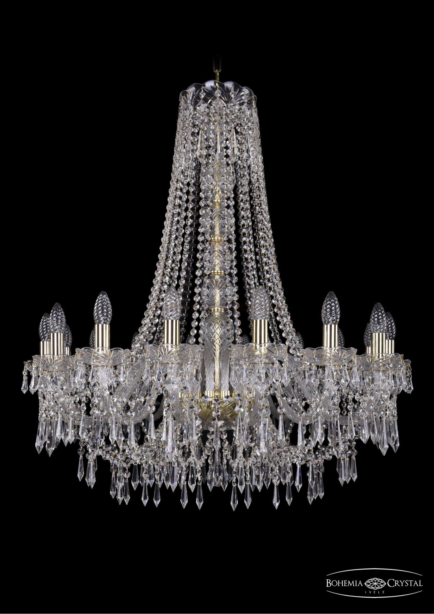 Люстра хрустальная Bohemia Ivele 1403/16/300/h-95/G