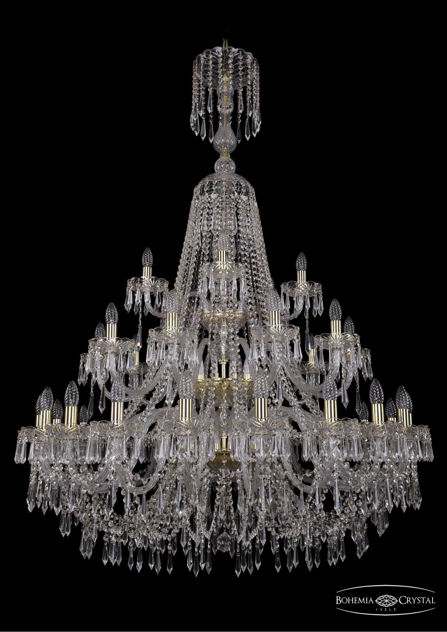 Люстра хрустальная Bohemia Ivele 1403/20+10+5/400/XL-160/3d/G