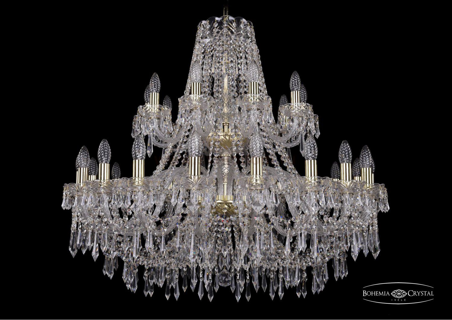 Люстра хрустальная Bohemia Ivele 1403/20+10/360/2d/G
