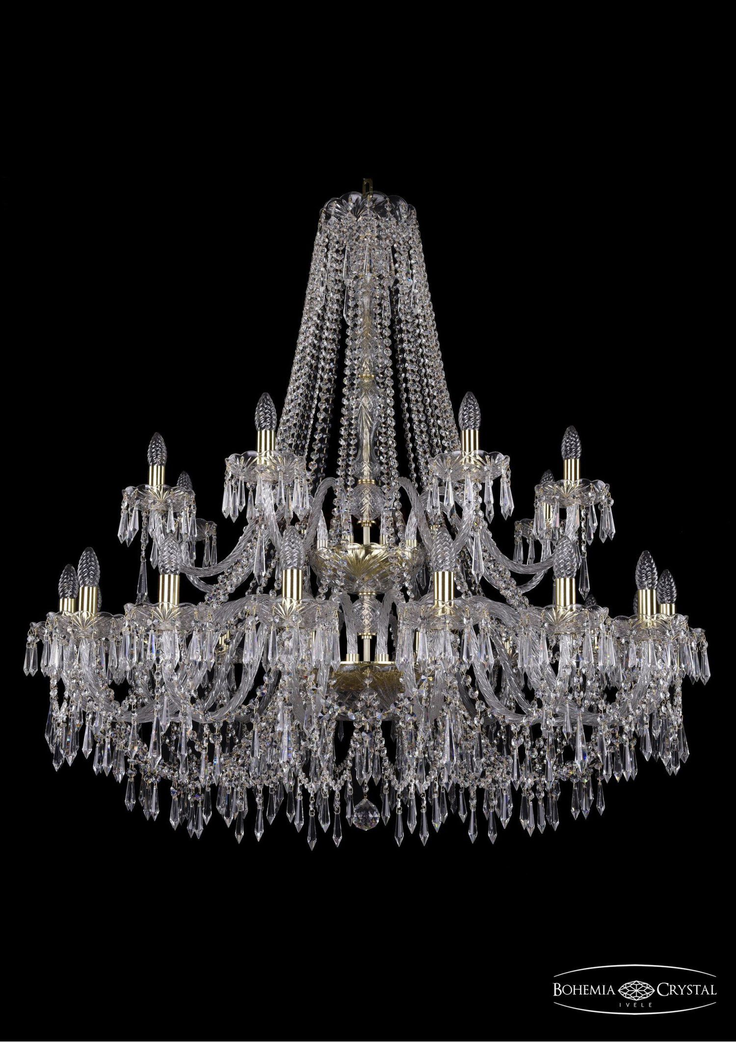 Люстра хрустальная Bohemia Ivele 1403/20+10/400/2d/G