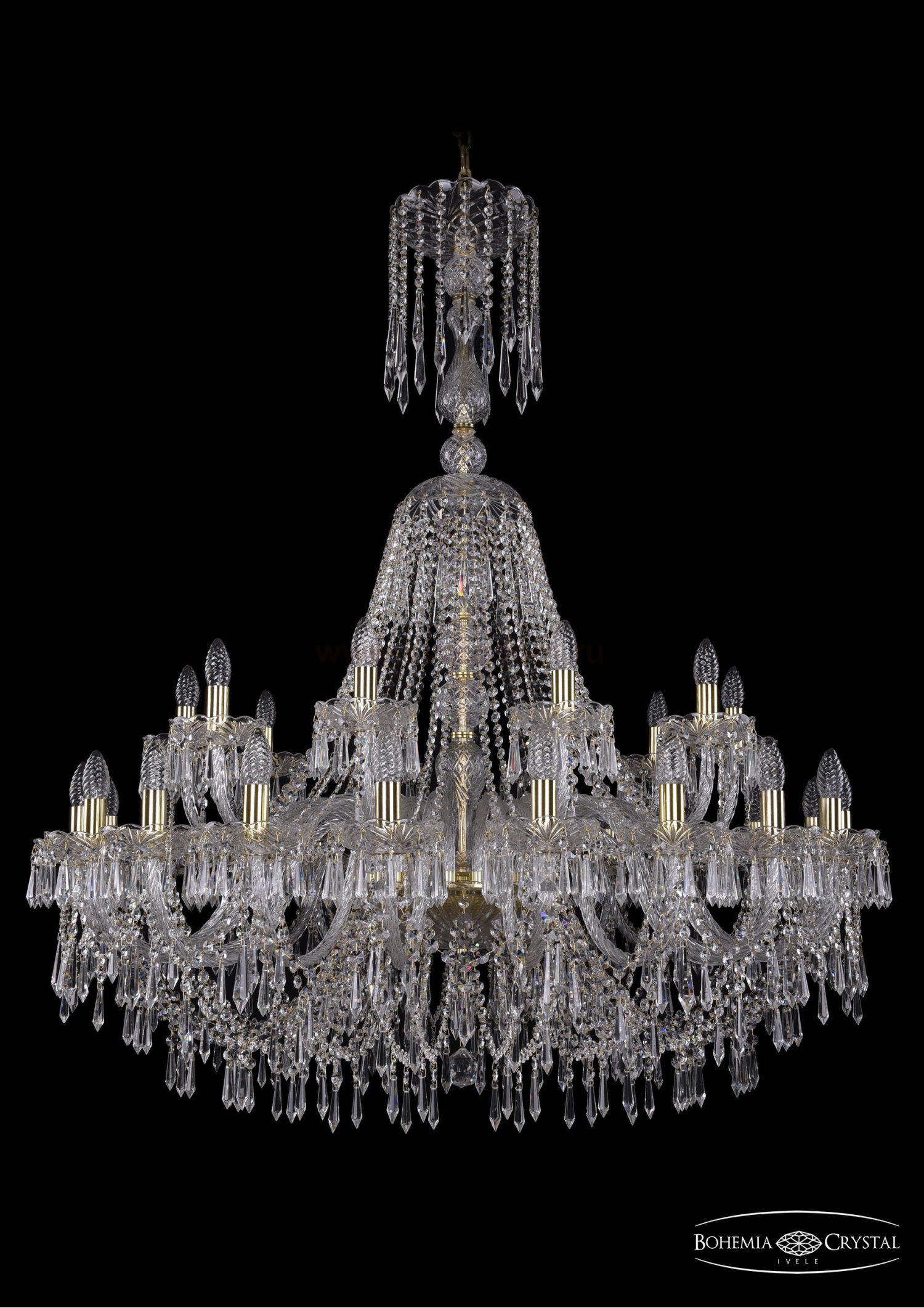 Люстра хрустальная Bohemia Ivele 1403/20+10/400/XL-133/G