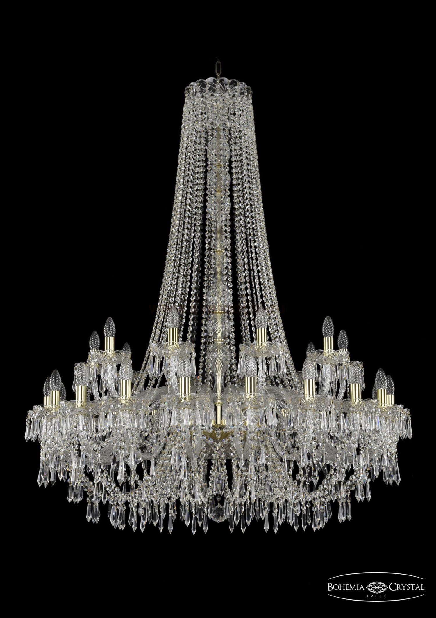 Люстра хрустальная Bohemia Ivele 1403/20+10/400/h-117/G