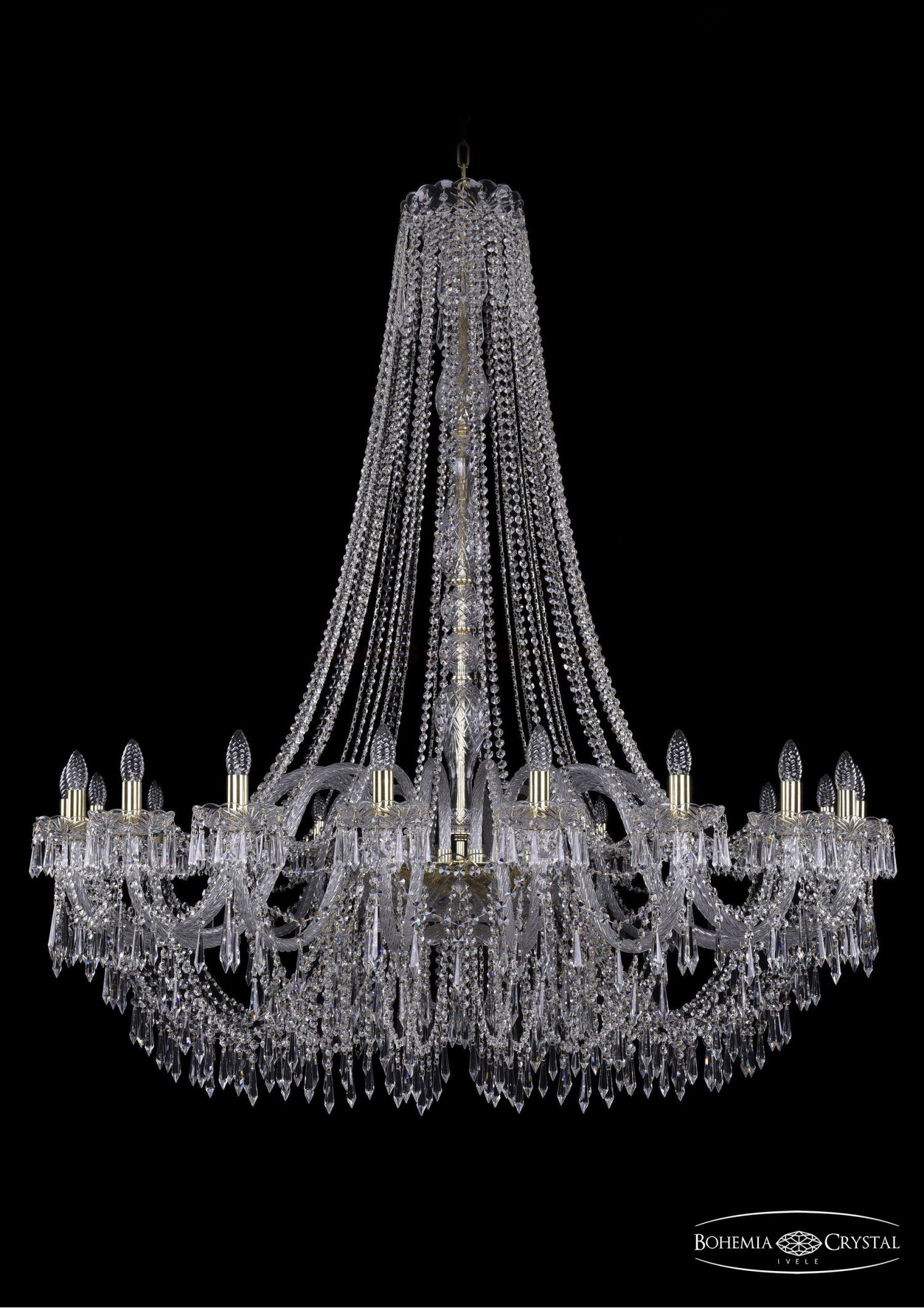 Люстра хрустальная Bohemia Ivele 1403/20/530/h-160/G