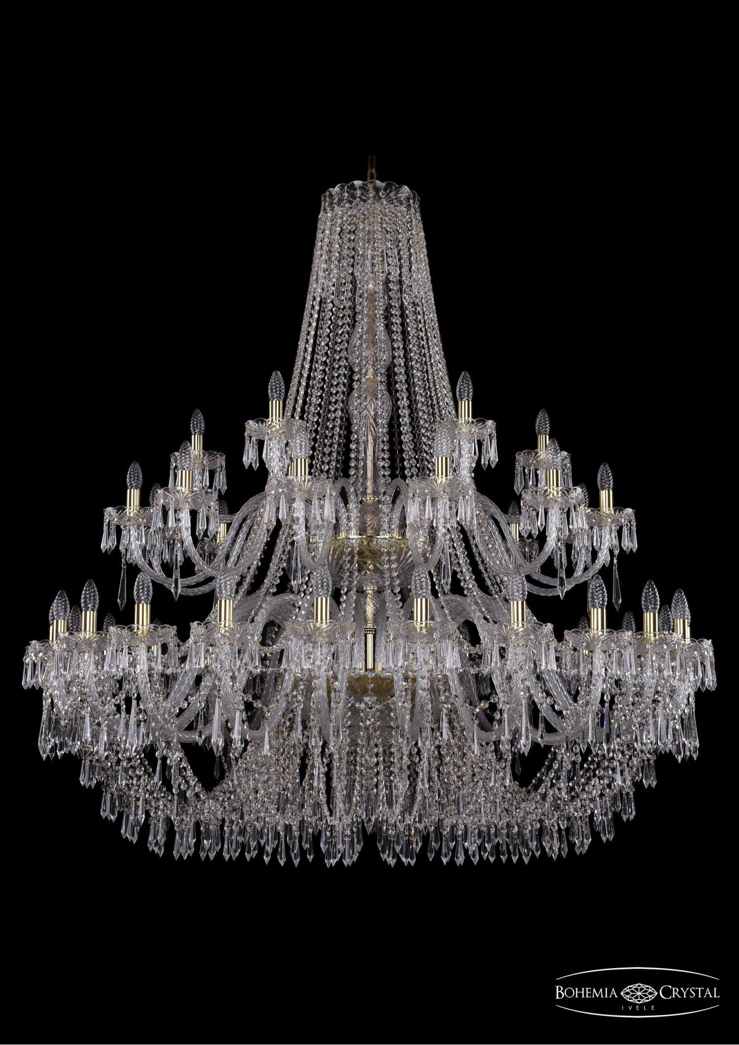 Люстра хрустальная Bohemia Ivele 1403/24+12+6/530/2d/G
