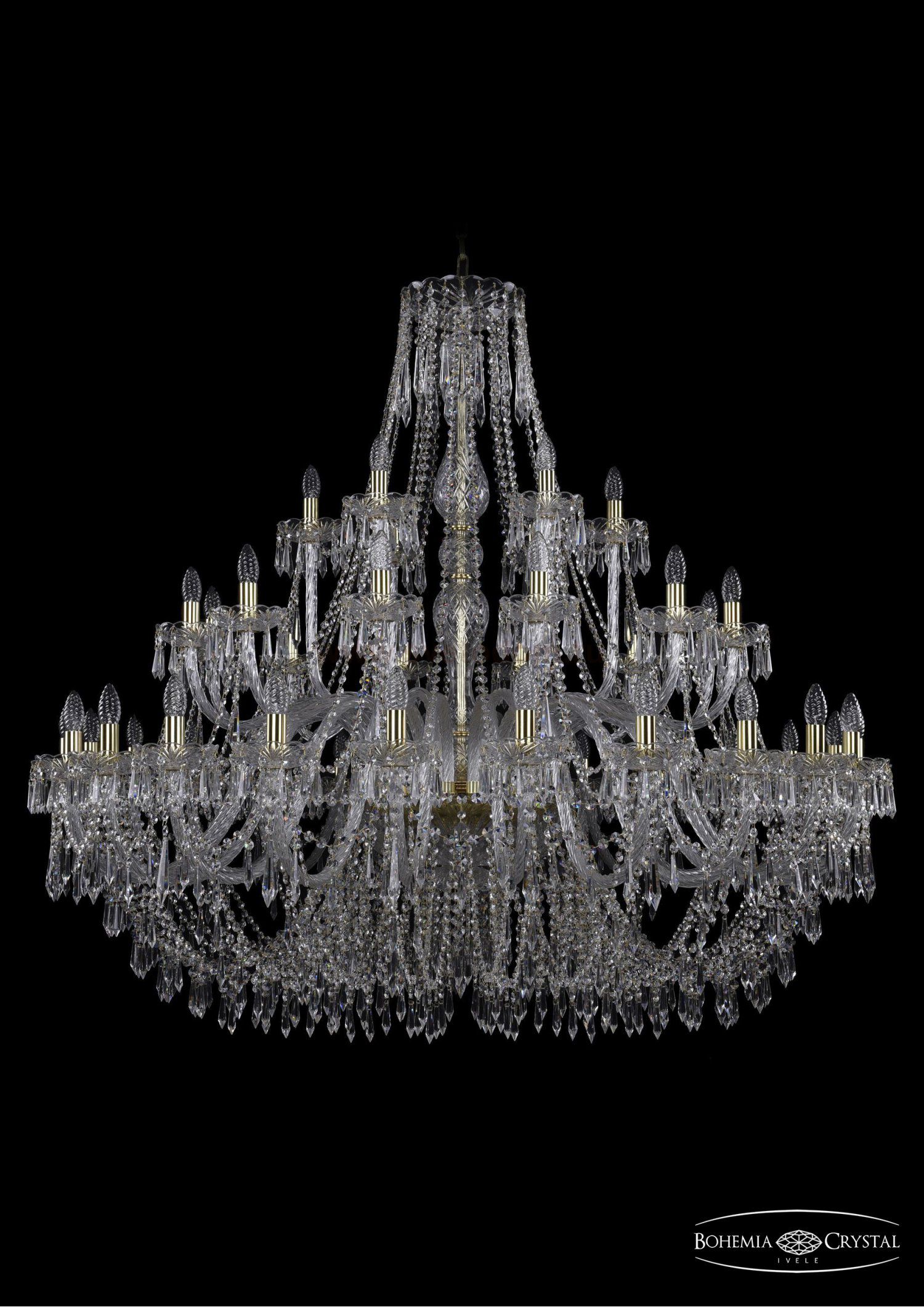 Люстра хрустальная Bohemia Ivele 1403/24+12+6/530/G
