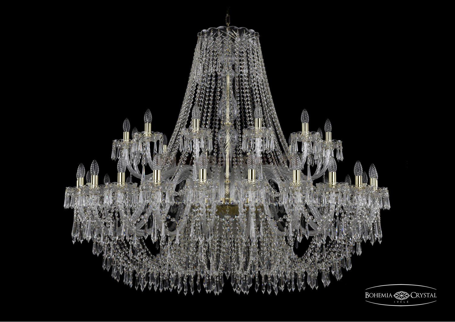 Люстра хрустальная Bohemia Ivele 1403/24+12/530/G