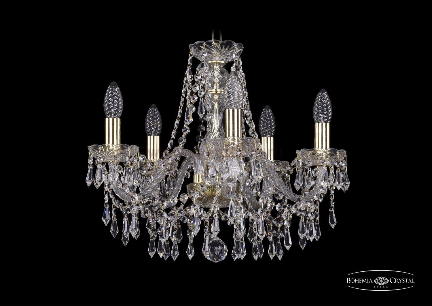 Люстра хрустальная Bohemia Ivele 1403/5/160/G