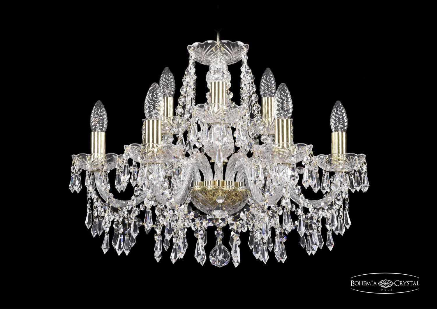 Люстра хрустальная Bohemia Ivele 1403/6+3/195/G