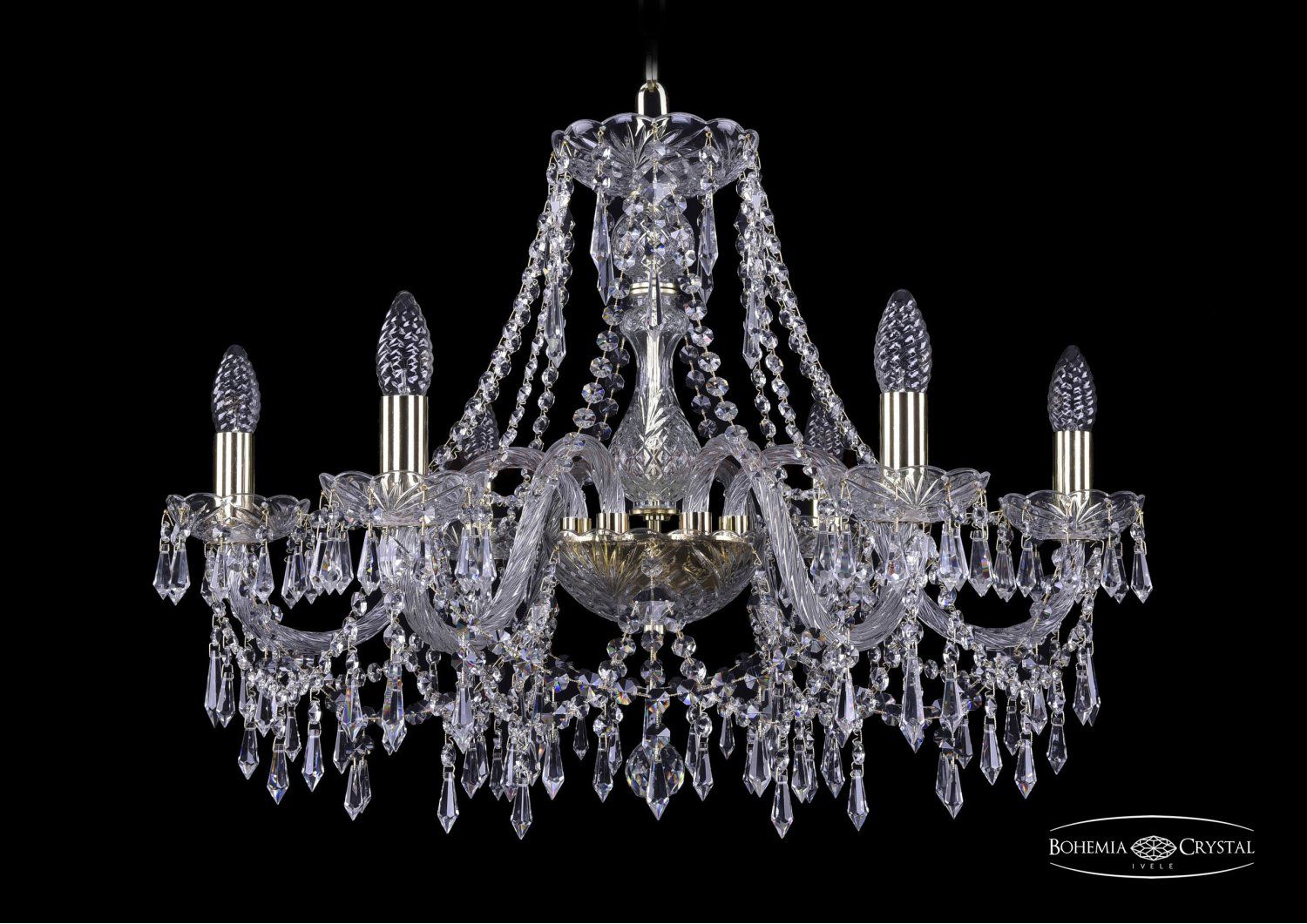 Люстра хрустальная Bohemia Ivele 1403/6/240/G