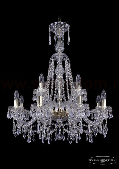 Люстра хрустальная Bohemia Ivele 1403/8+4/240/XL-80/G