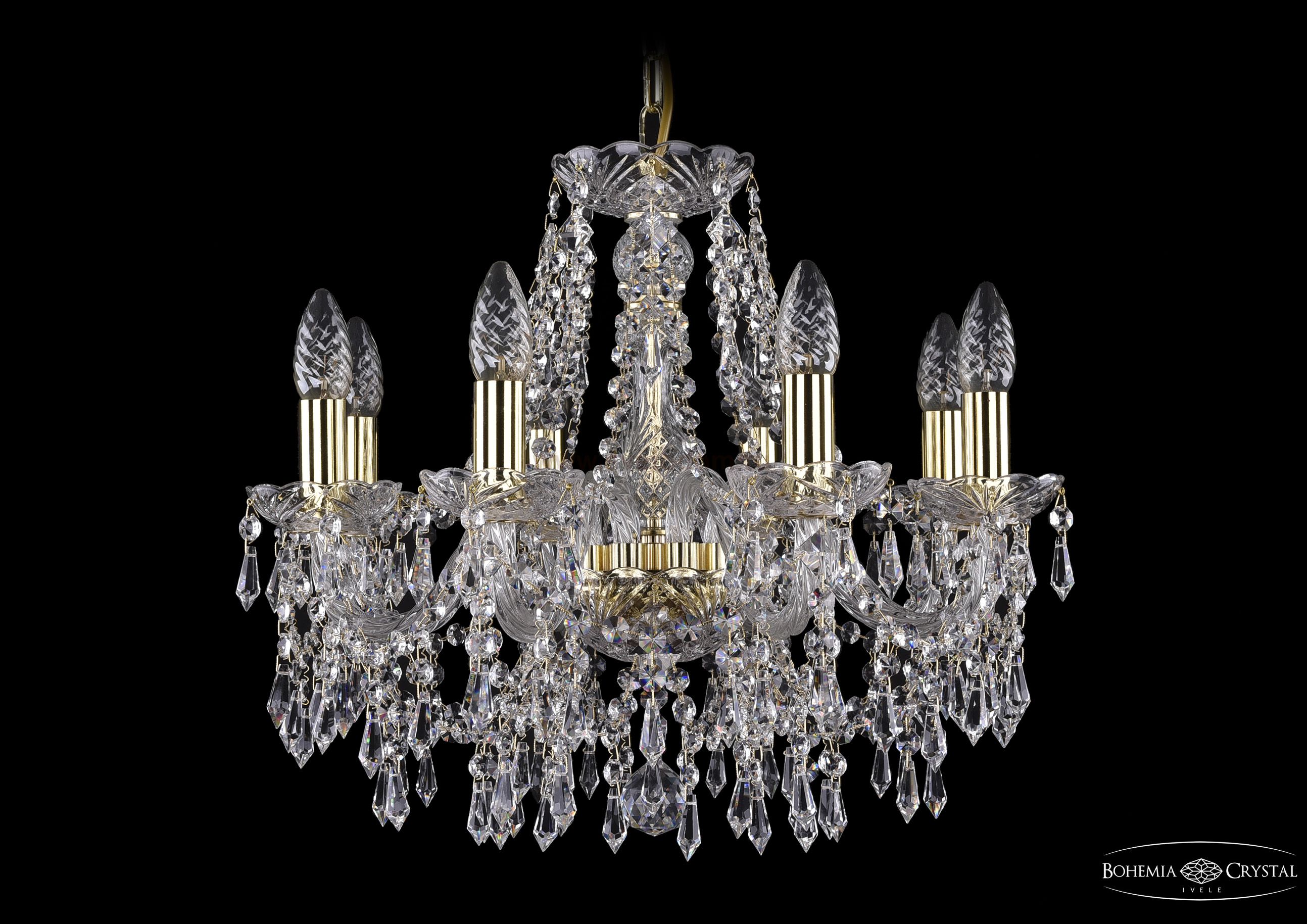 Люстра хрустальная Bohemia Ivele 1403/8/160/G