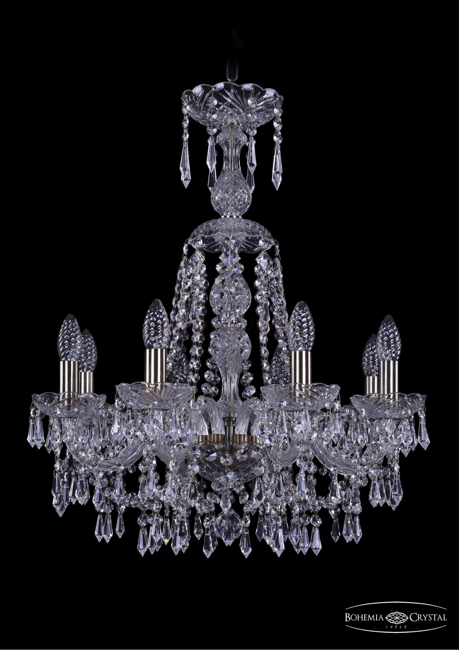 Люстра хрустальная Bohemia Ivele 1403/8/195/XL-65/Pa