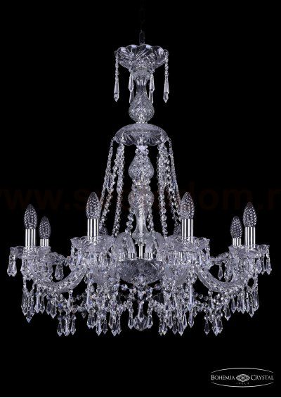 Люстра хрустальная Bohemia Ivele 1403/8/240/XL-75/Ni