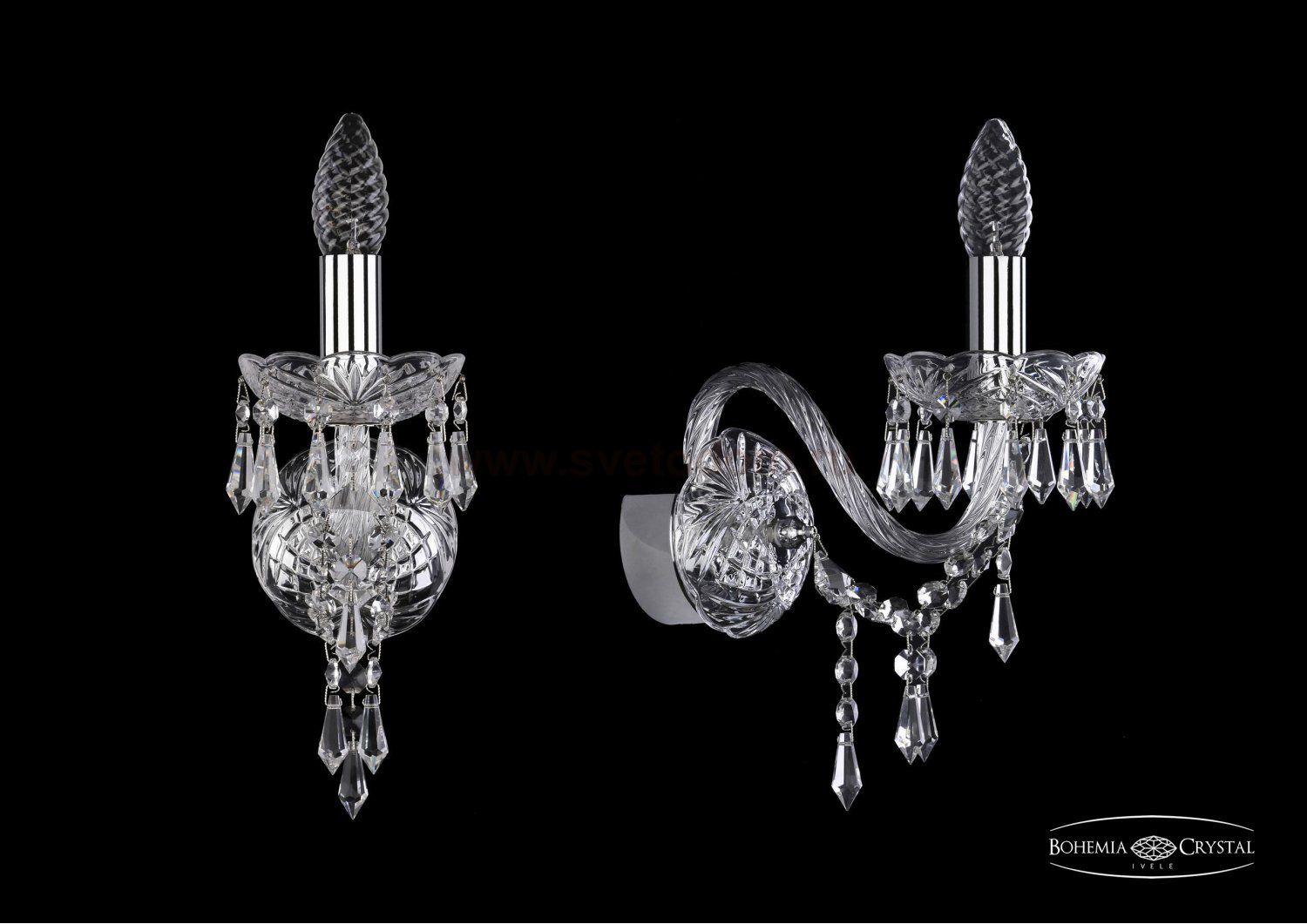 Светильник настенный бра Bohemia Ivele 1403B/1/160/Ni