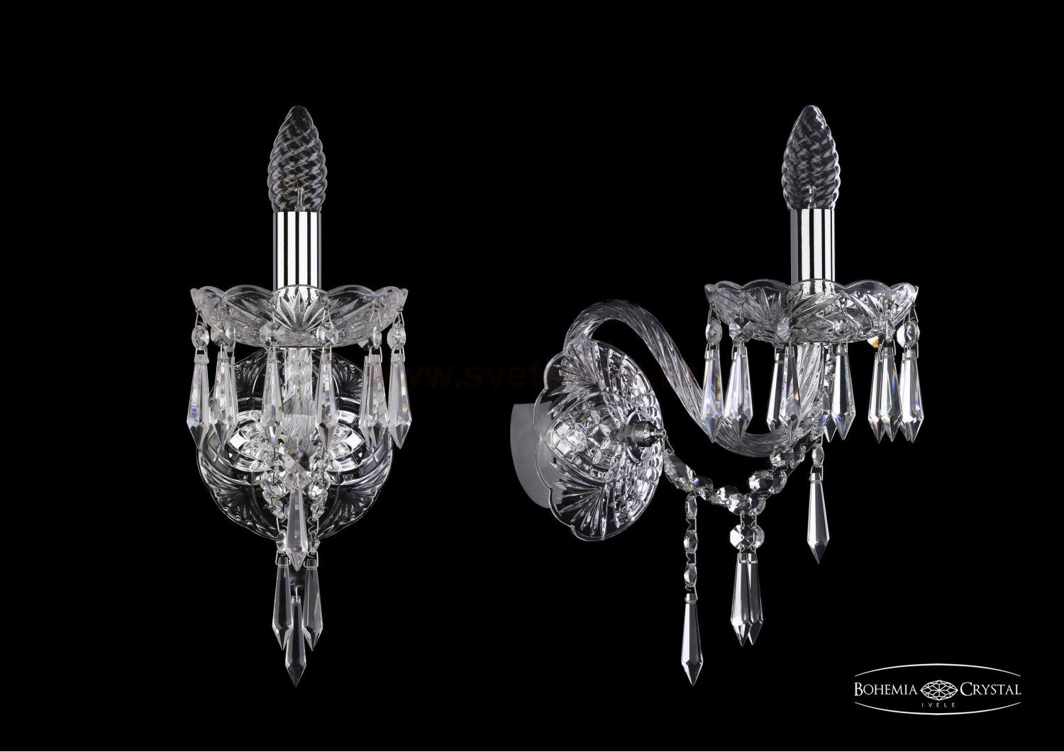 Светильник настенный бра Bohemia Ivele 1403B/1/160/XL/Ni