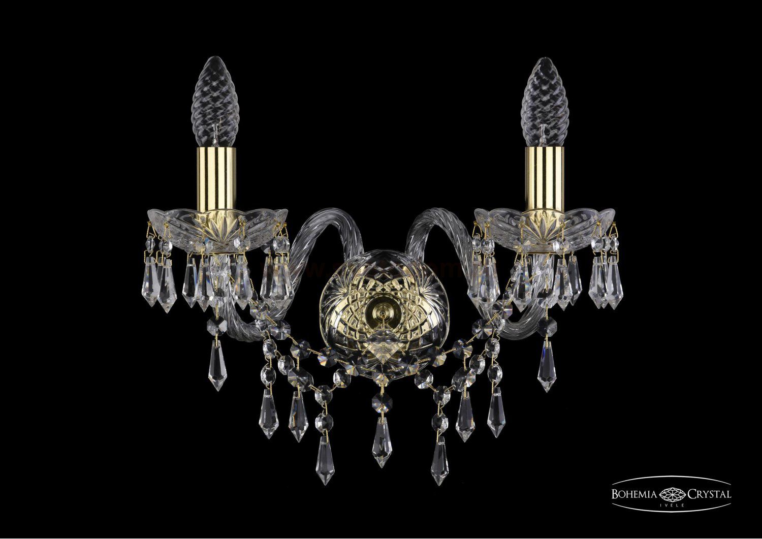 Светильник настенный бра Bohemia Ivele 1403B/2/160/G