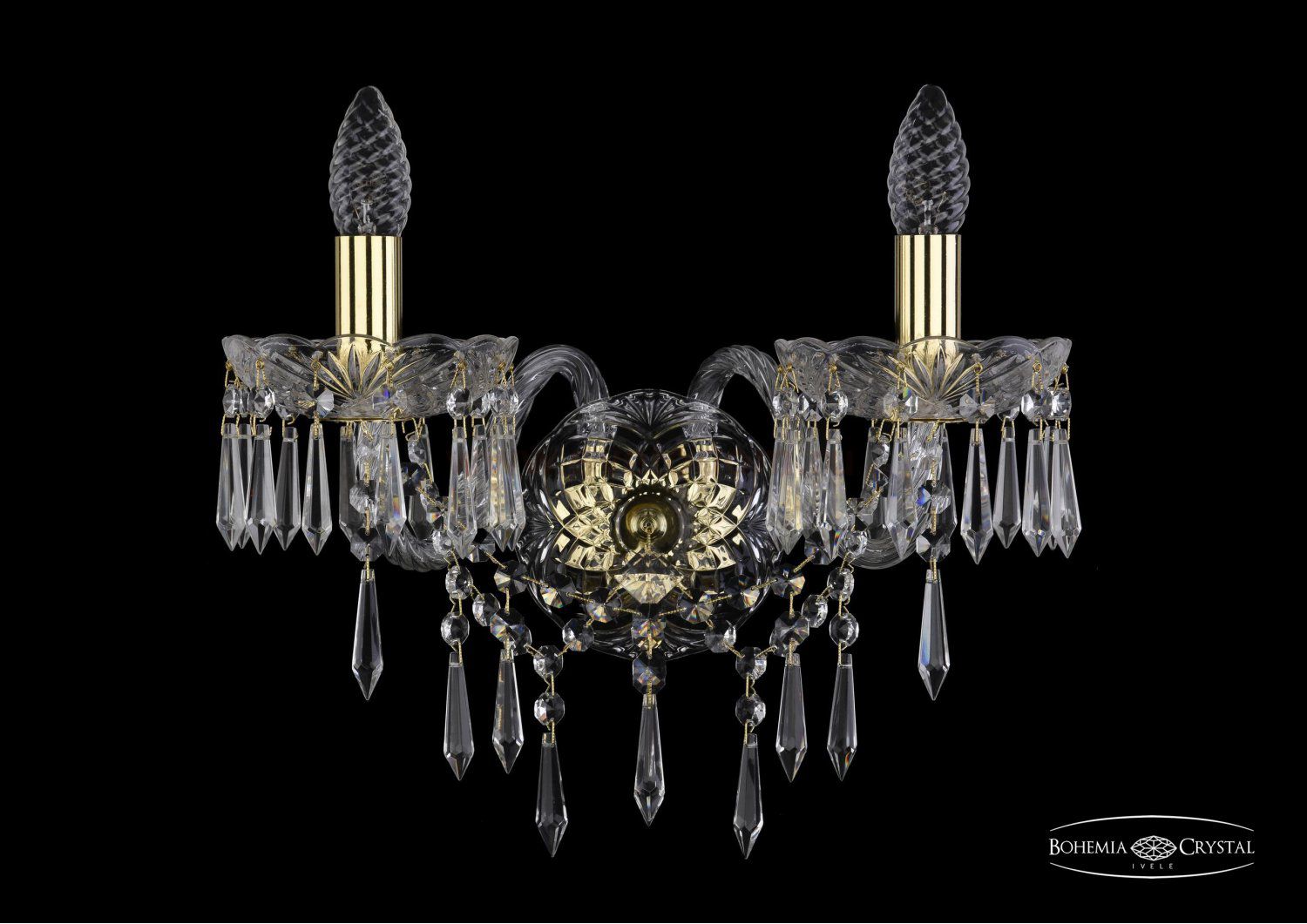 Светильник настенный бра Bohemia Ivele 1403B/2/160/XL/G