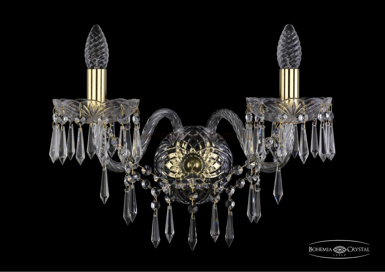 Светильник настенный бра Bohemia Ivele 1403B/2/195/XL/G