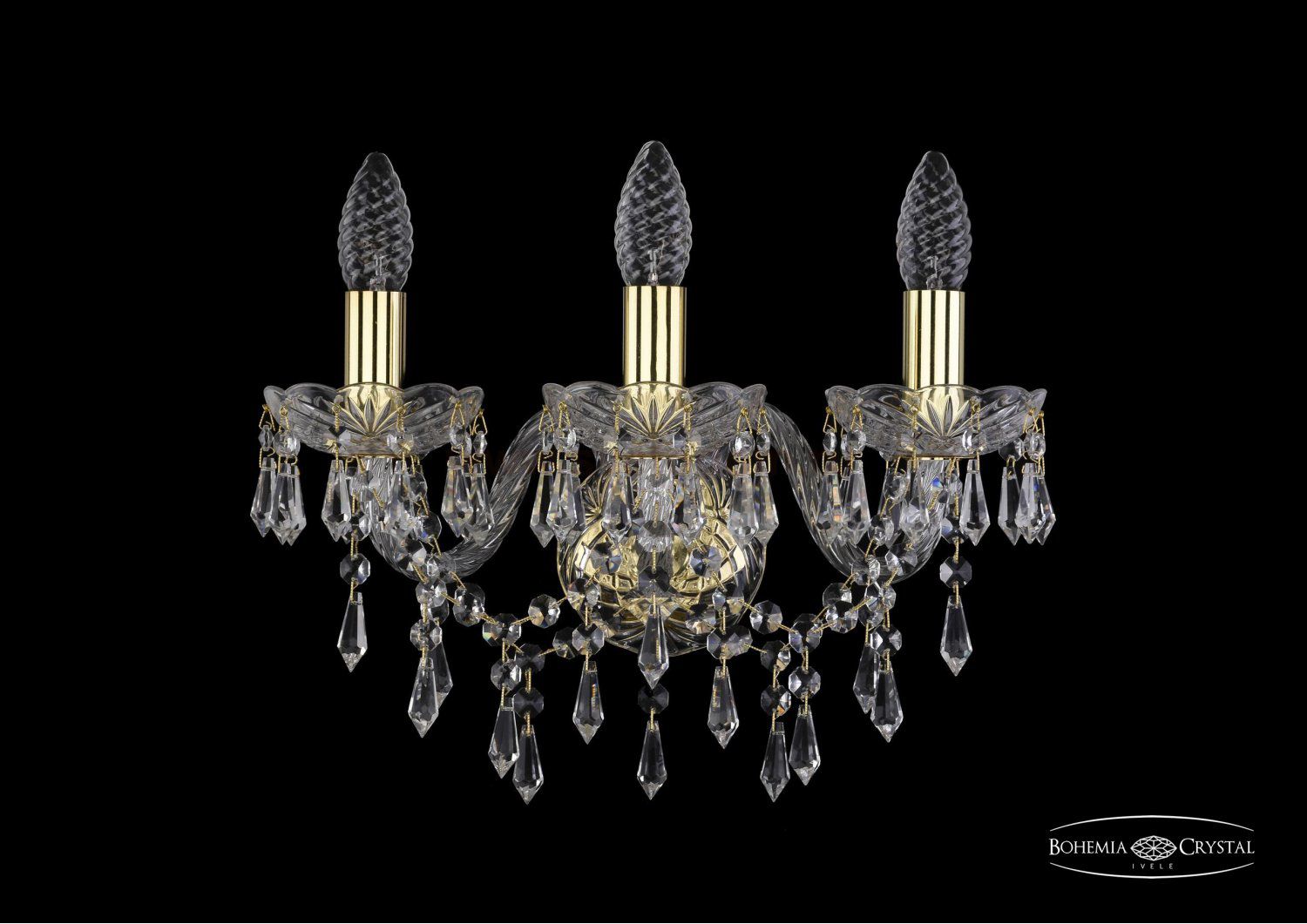 Светильник настенный бра Bohemia Ivele 1403B/3/141/G