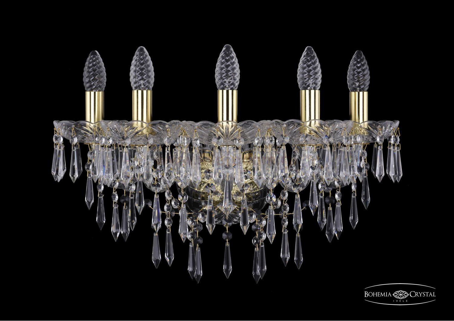 Светильник настенный бра Bohemia Ivele 1403B/5/160/XL/G