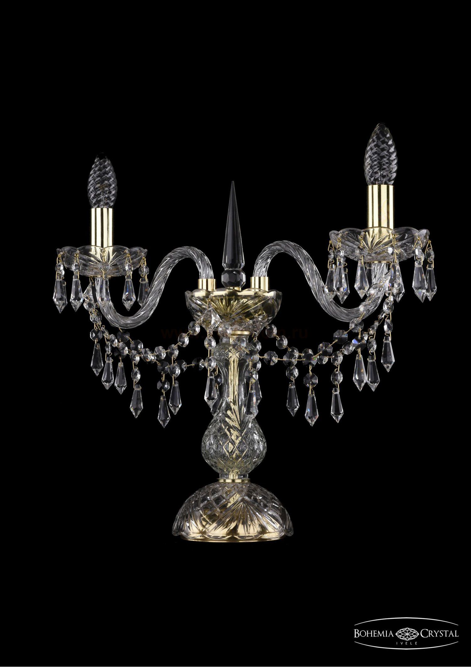 Настольная лампа Bohemia Ivele 1403L/2/141-39/G