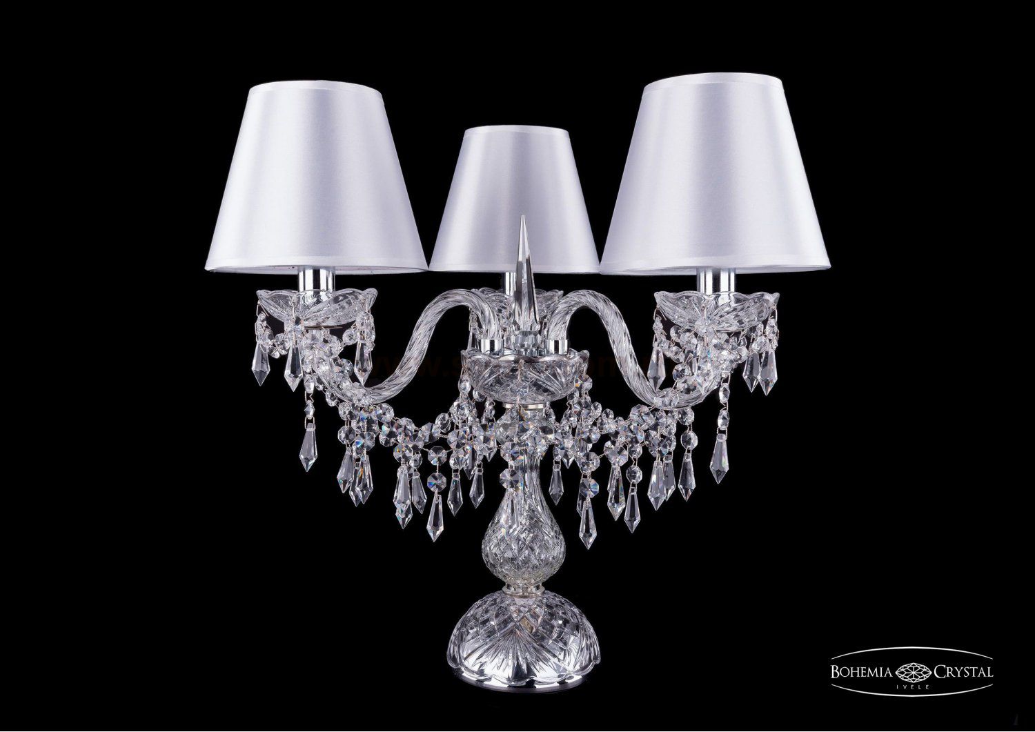 Настольная лампа Bohemia Ivele 1403L/3/141-39/Ni/SH21-160