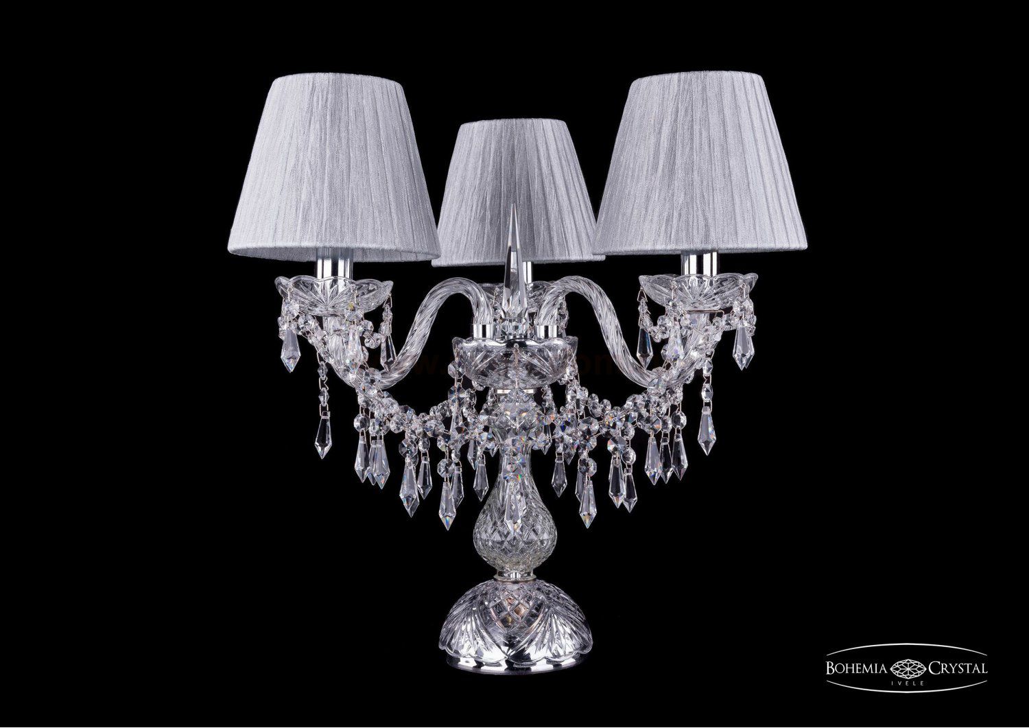 Настольная лампа Bohemia Ivele 1403L/3/141-39/Ni/SH6-160