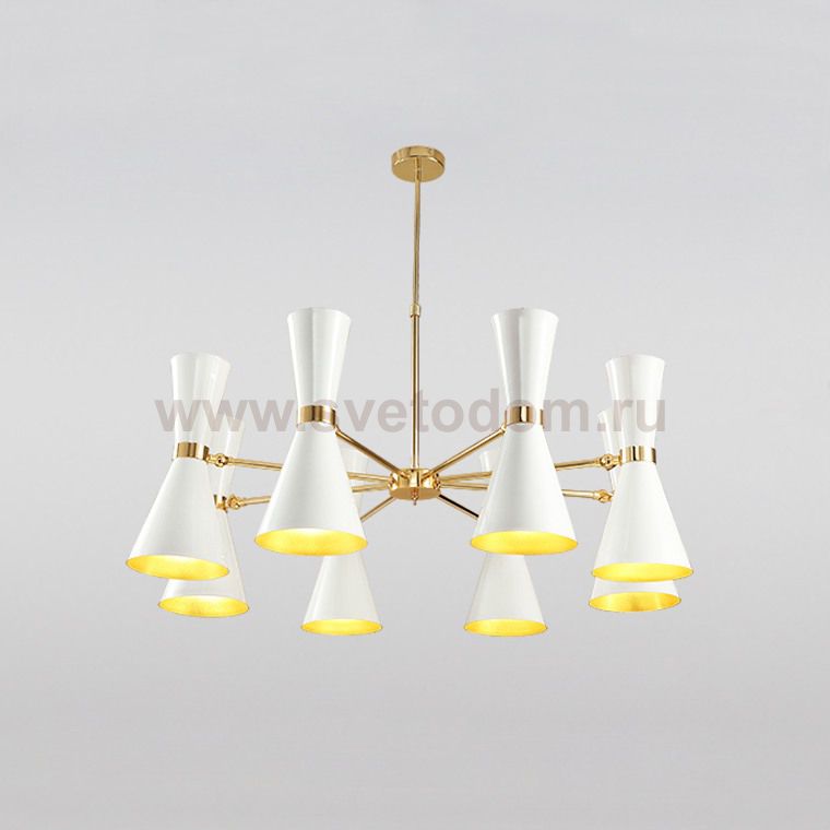 Подвесная люстра BARBELL-X 8 Белый ImperiumLoft 140554-26